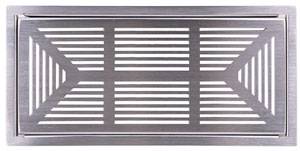 Pluggit Abdeckgitter Square Edelstahl, inkl. Einbaurahmen - PL126