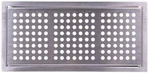 Pluggit Abdeckgitter Circle Edelstahl, inkl. Einbaurahmen - PL129