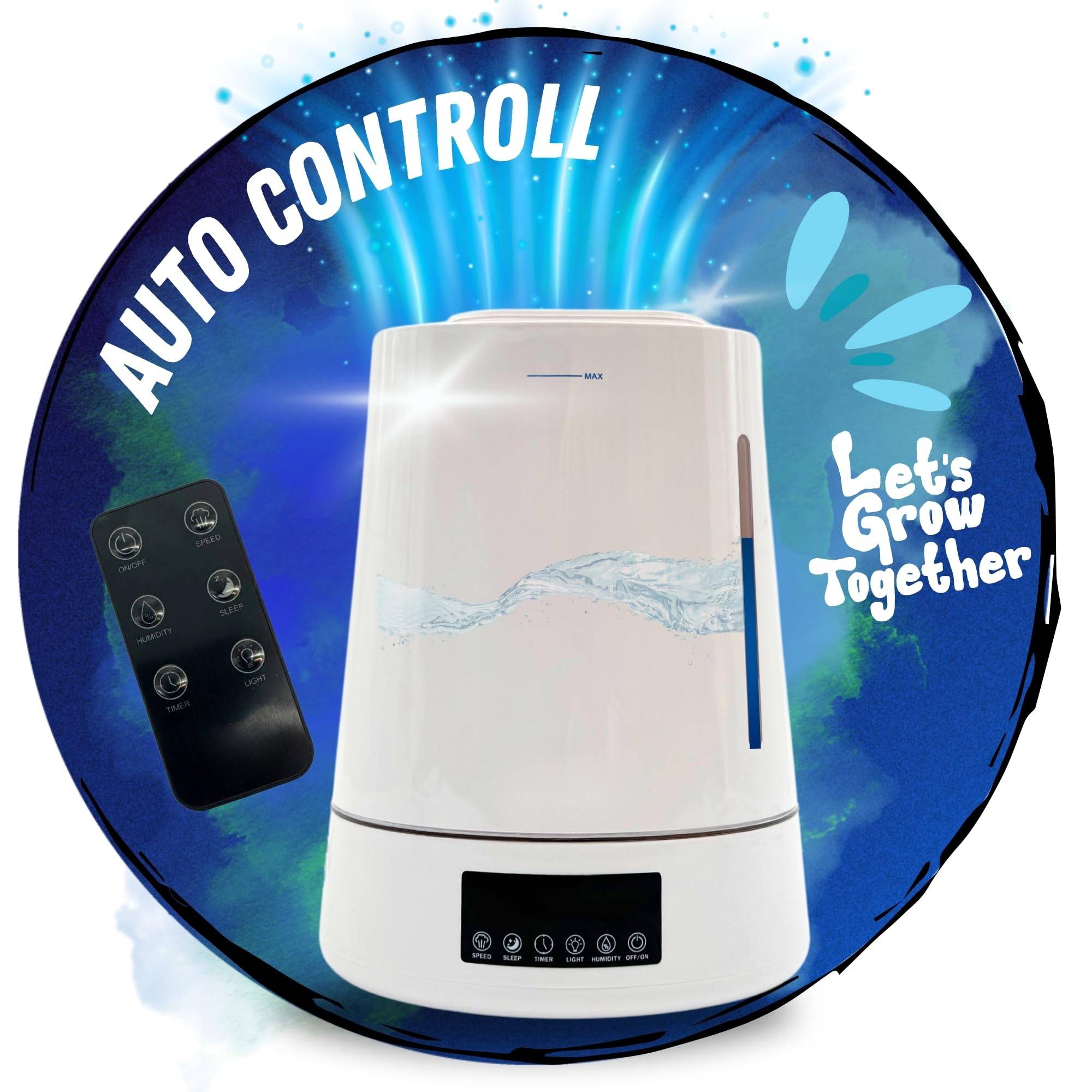 Luftbefeuchter für Growbox Growroom Grow Schrank Zelt Raum Growzelt Grower Luft Befeuchter automatisch mit Sensor Hygrometer