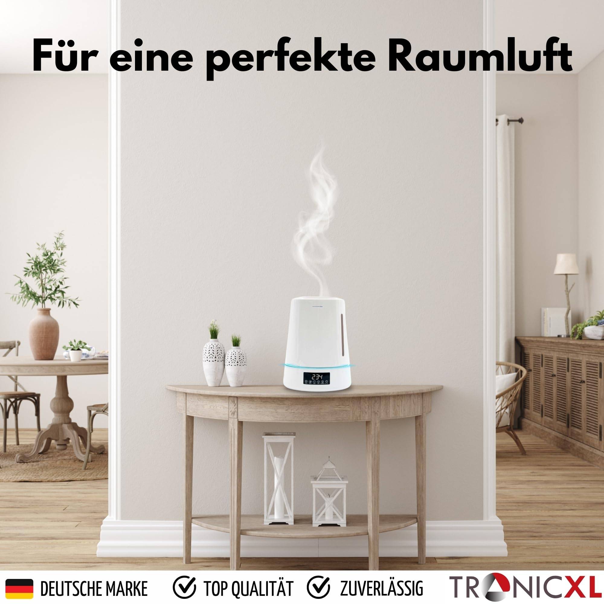Luftbefeuchter mit Aroma Diffuser Sensor Fernbedienung Nachtlicht automatisch Digital Display Luft Befeuchter 4 Liter Tank