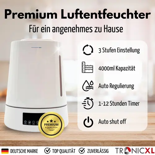 Luftbefeuchter mit Aroma Diffuser Sensor Fernbedienung Nachtlicht automatisch Digital Display Luft Befeuchter 4 Liter Tank Luftbefeuchter mit Aroma Diffuser Sensor Fernbedienung Nachtlicht automatisch Digital Display Luft Befeuchter 4 Liter Tank
