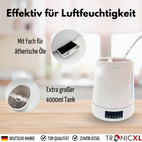 Luftbefeuchter mit Aroma Diffuser Sensor Fernbedienung Nachtlicht automatisch Digital Display Luft Befeuchter 4 Liter Tank Luftbefeuchter mit Aroma Diffuser Sensor Fernbedienung Nachtlicht automatisch Digital Display Luft Befeuchter 4 Liter Tank