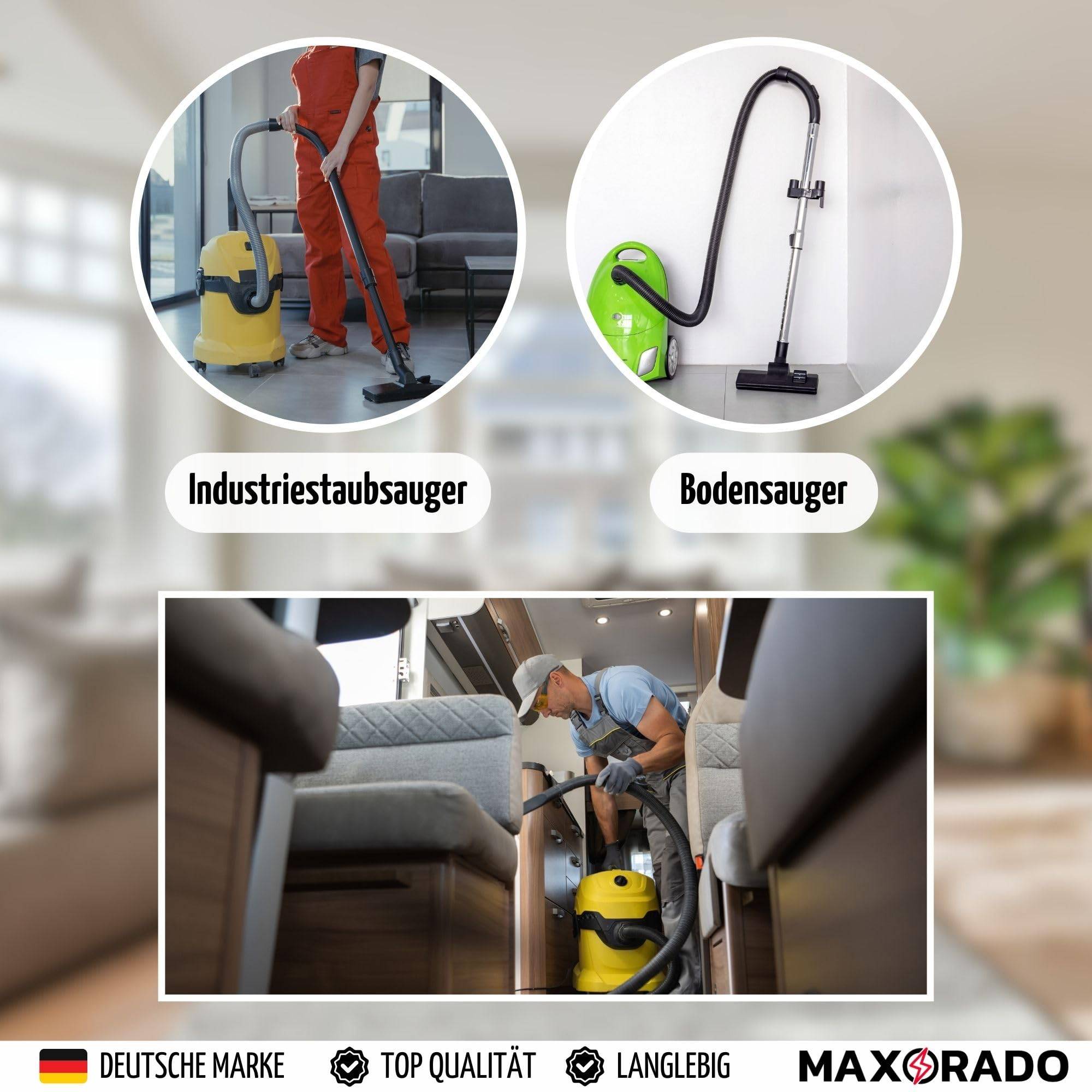 45mm XL Möbelpinsel Staubsauger Aufsatz Bürste Staubsaugerdüse Staubsaugerbürste NW45 45mm Anschluss DN45 kompatibel mit Makita 440 445 448 449 Fe