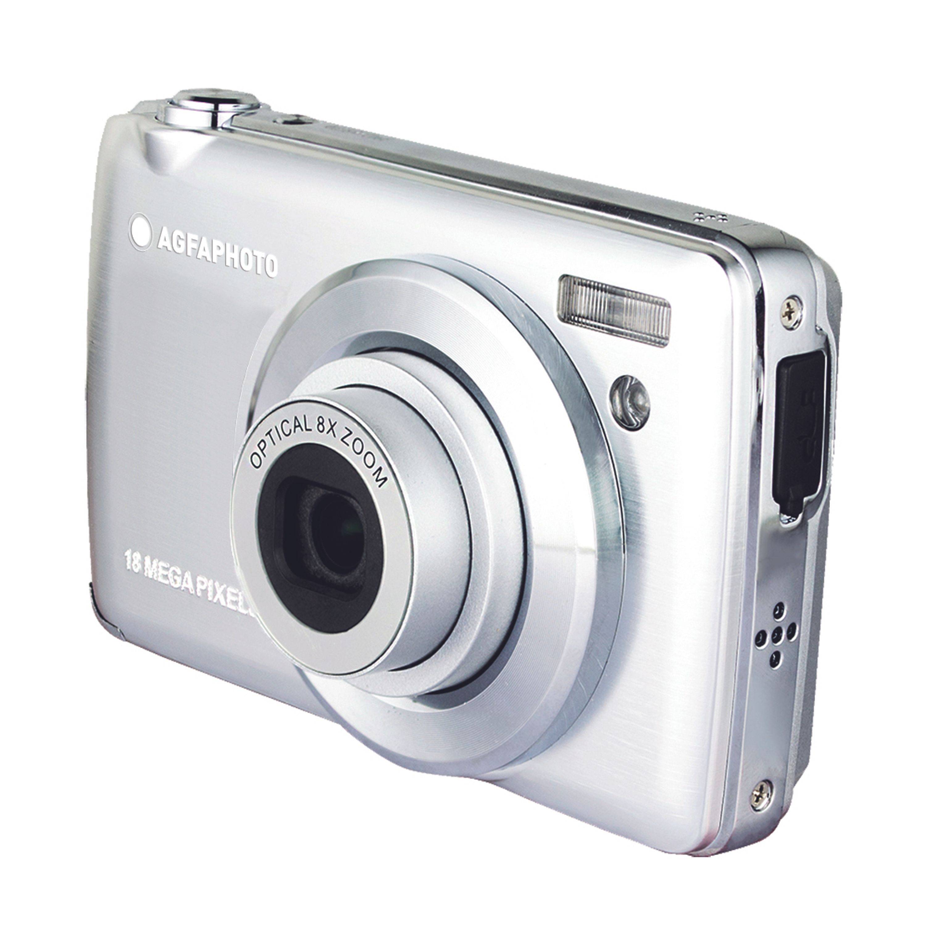 AgfaPhoto Realishot DC8200 - 21 MP Digitalkamera Silber, CMOS Sensor, 8X Optischer Zoom, Full HD Videoaufnahme