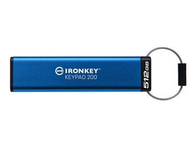 KINGSTON 512GB IronKey Keypad 200 FIPS Eingabe / Ausgabe USB-Stick