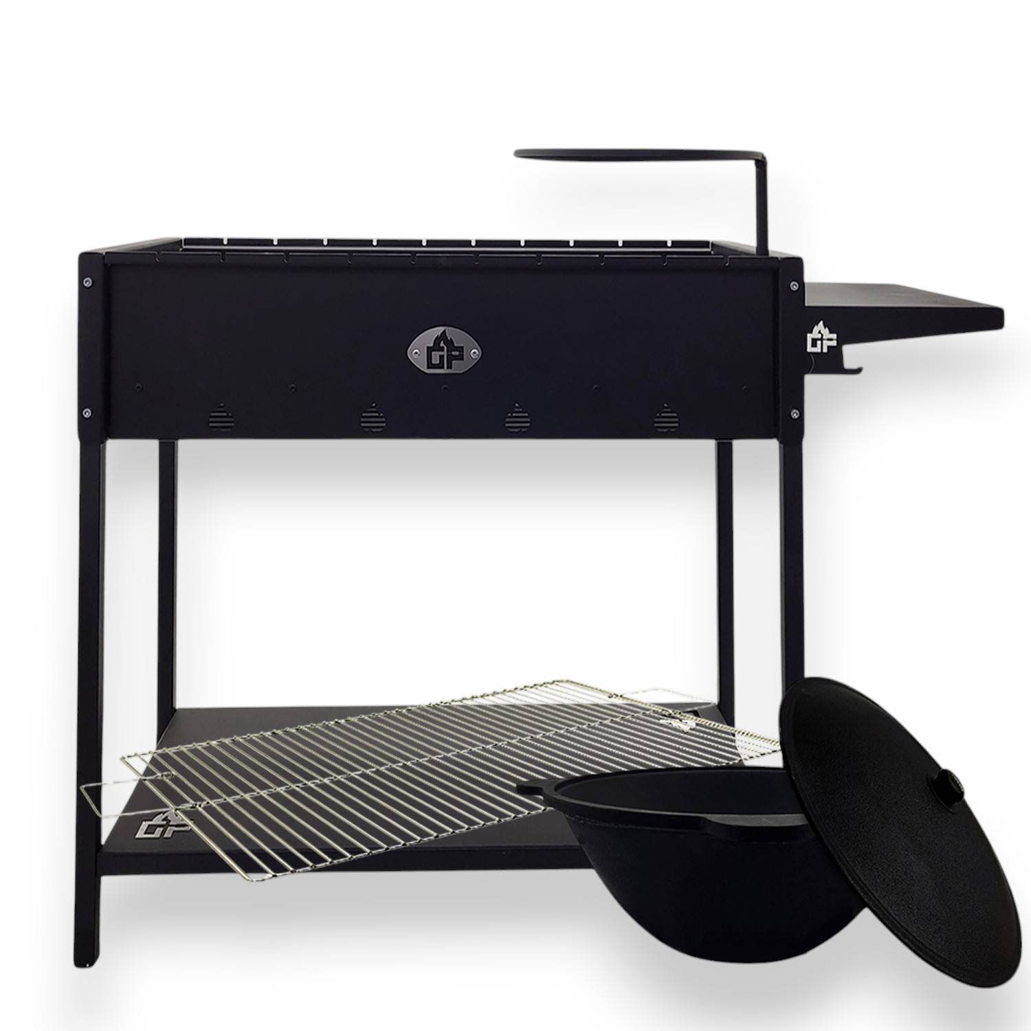 Mangal Set Batyr 60 Schaschlikgrill 60 cm mit Grillrost Kasan 8L