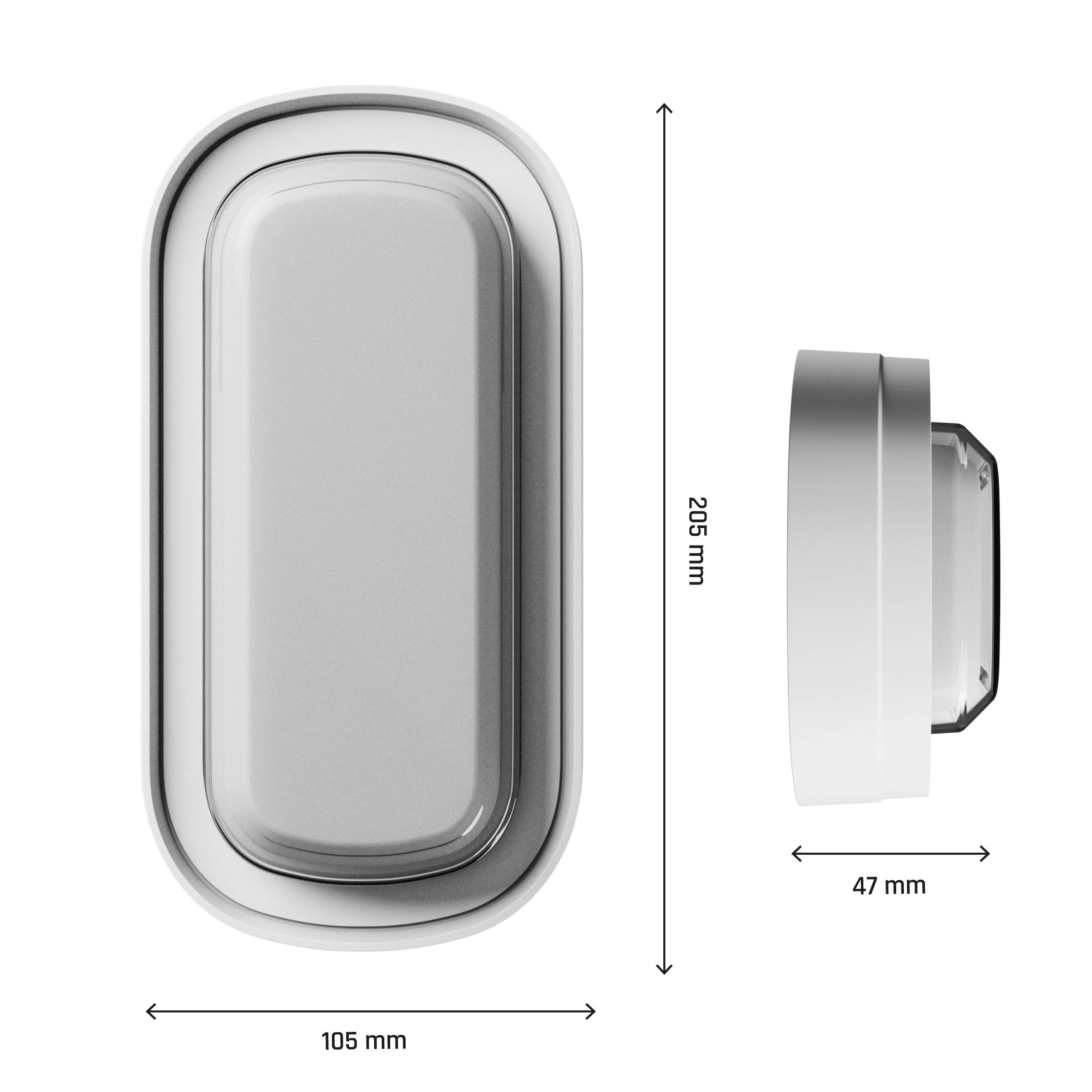 Spectrum LED PASTILO 10W Wandleuchte 120° außenleuchte 1200lm weiß 230V IP54 oval IK10 2700-6000K CCT