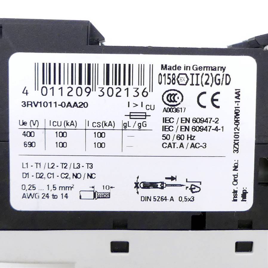 Siemens Leistungsschalter (3RV1011-0AA20)