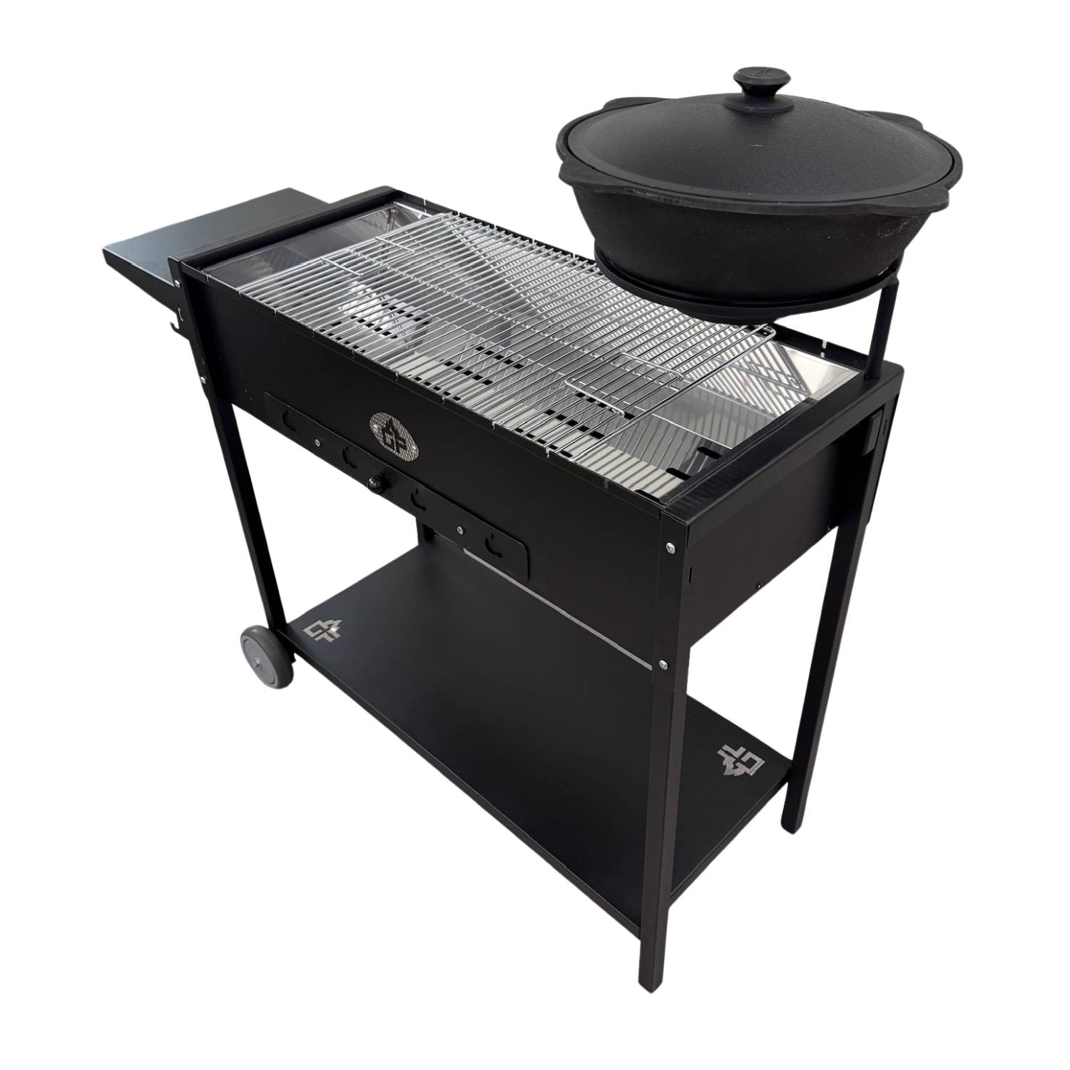 Mangal Set Batyr 80 Schaschlikgrill 80cm mit Grillrost Kasan 10L