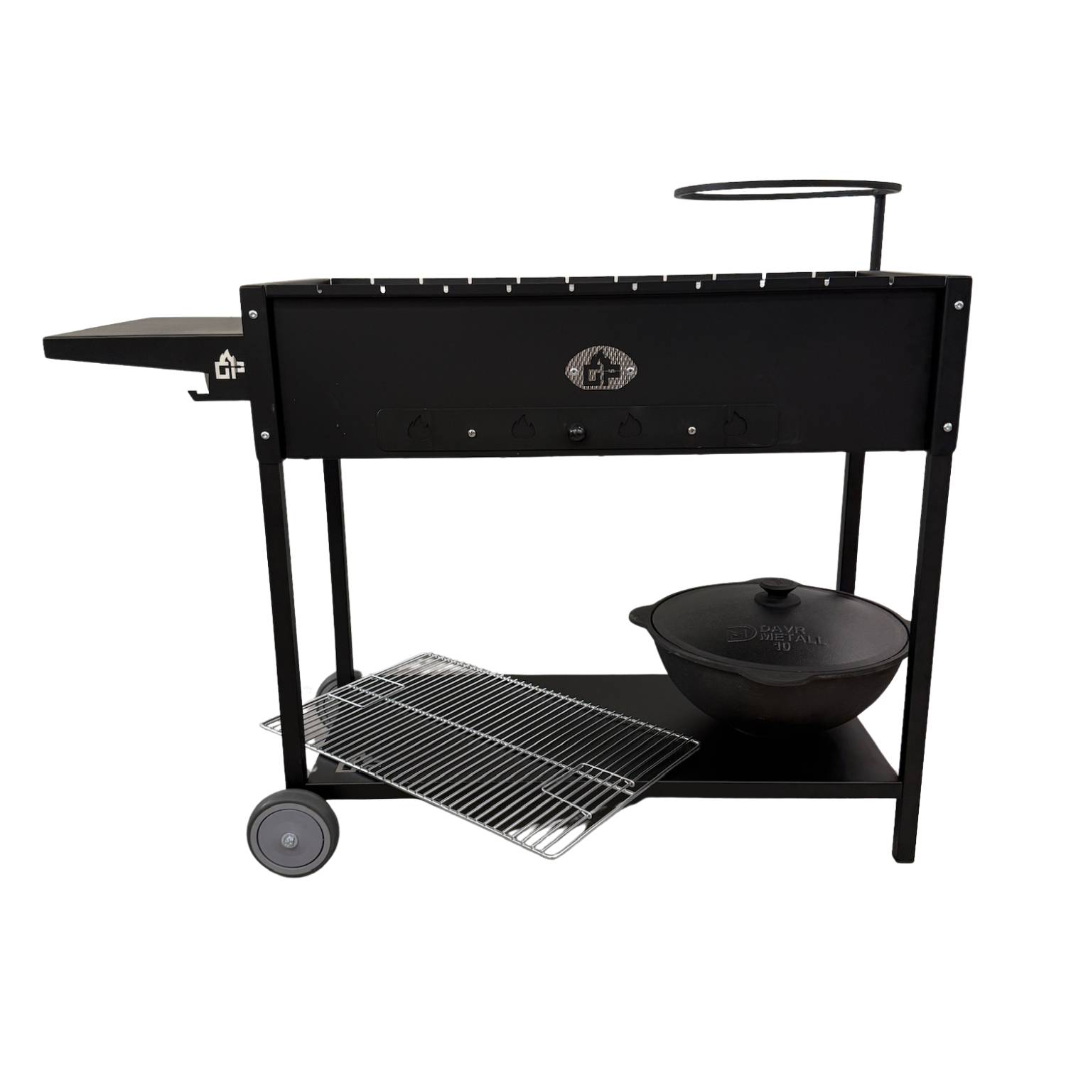 Mangal Set Batyr 80 Schaschlikgrill 80cm mit Grillrost Kasan 10L