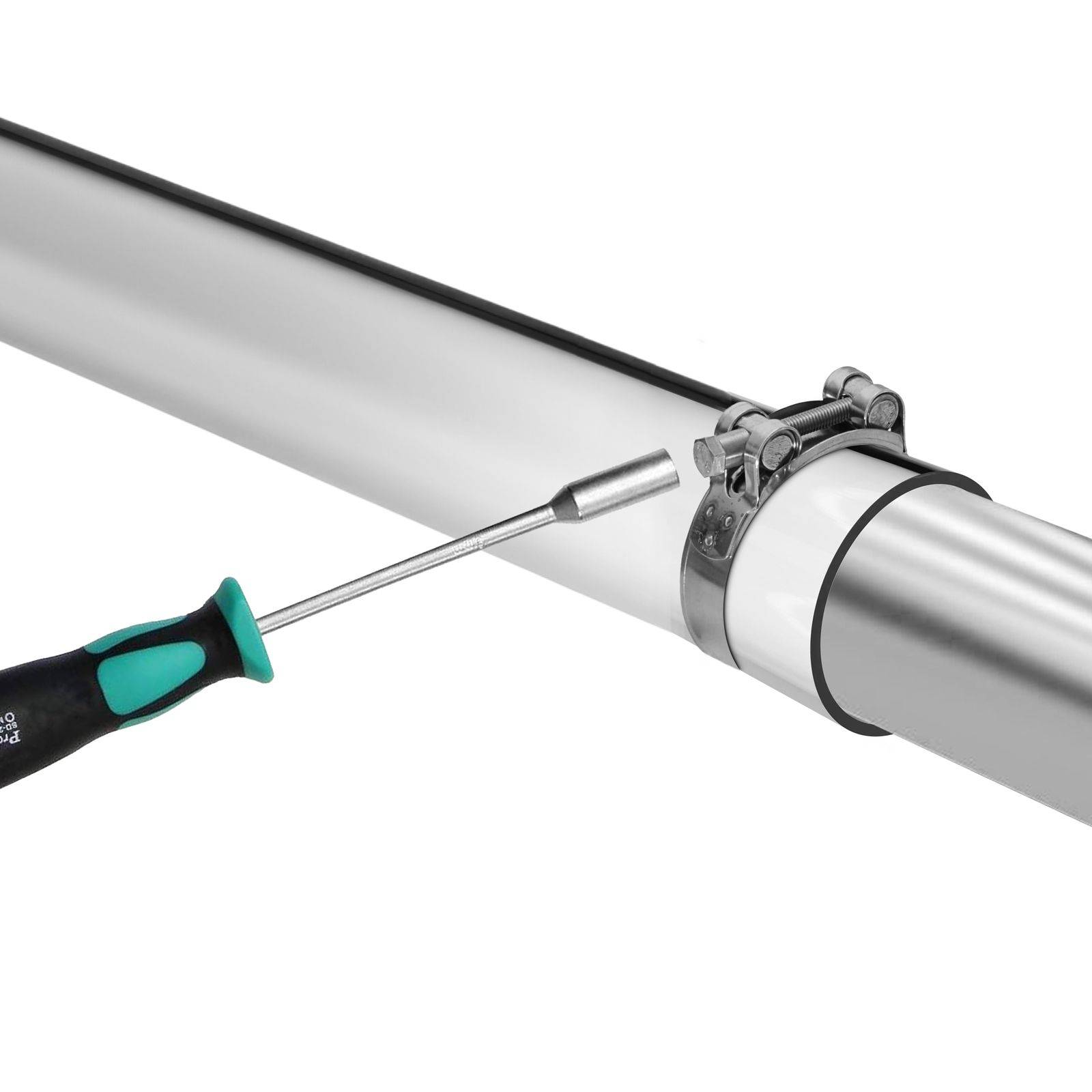 Edelstahl Gelenkbolzenschelle Schlauchschelle Bandschelle Rohrschelle Schelle 2A Stahl verzinkt 214-226mm