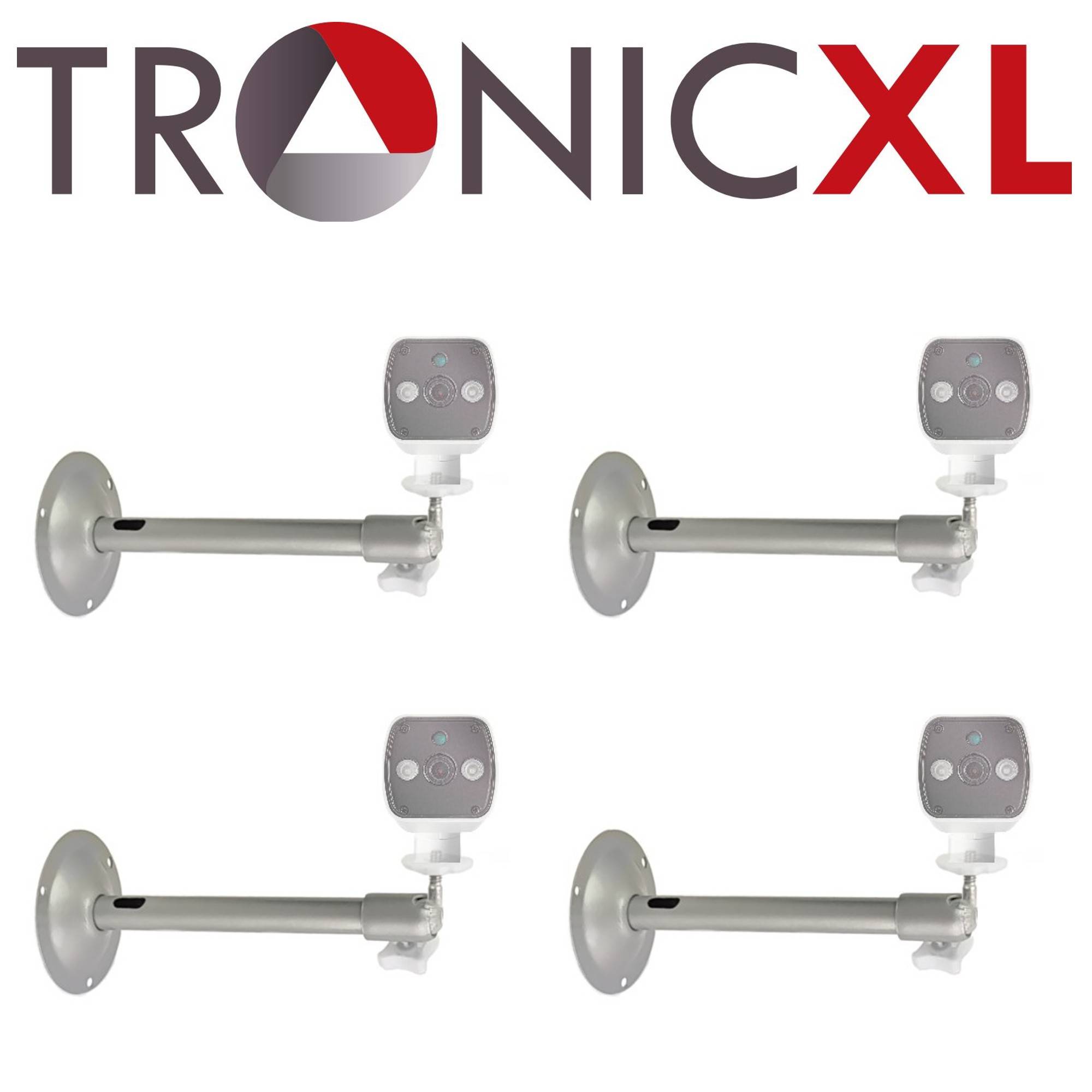 4 x CCTV Kamera Wandhalter Überwachungskamera Kamerahalterung Kamerastativ Halterung Ständer CCD IP draussen Metall