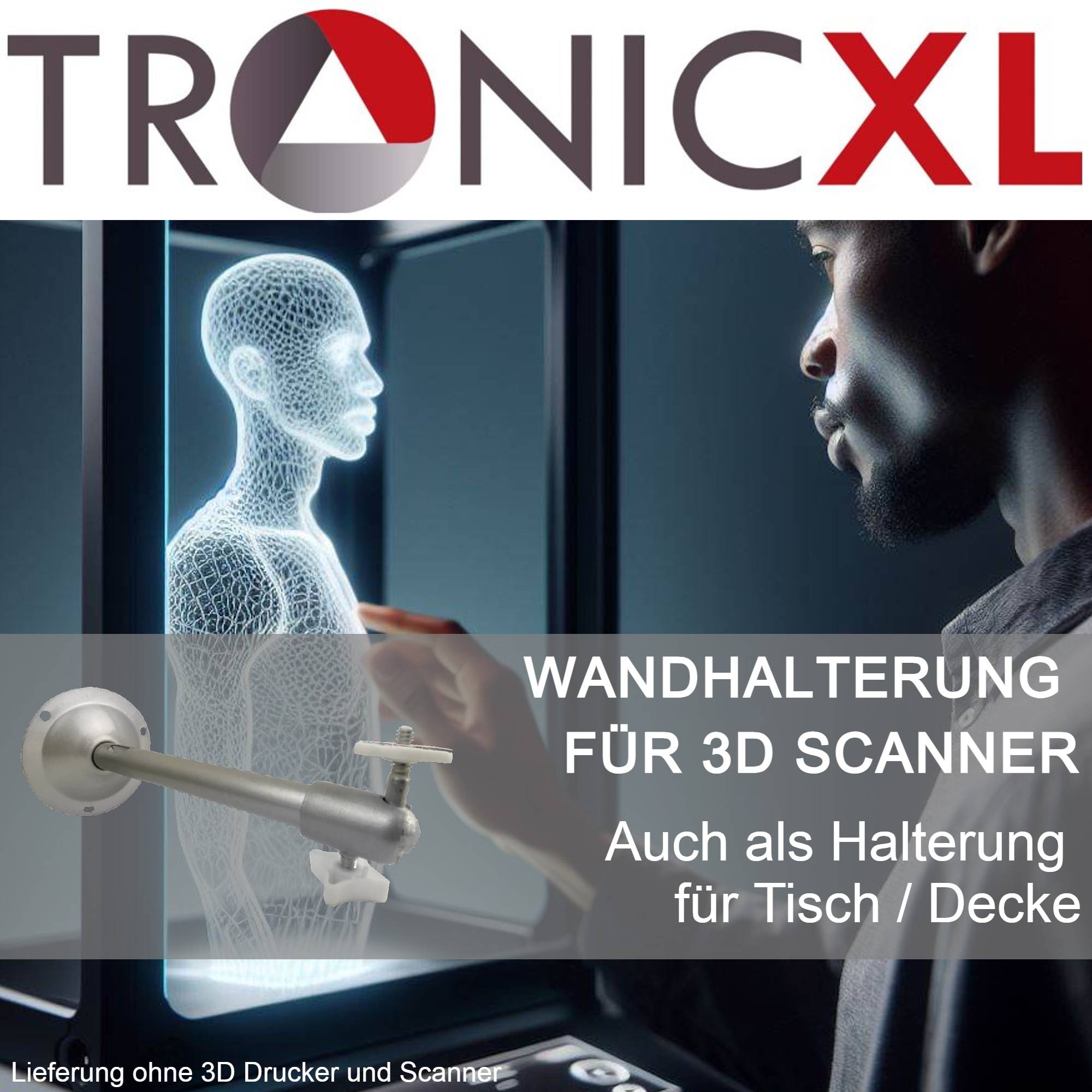 Wandhalterung Ständer Wandstativ Scannerhalterung für 3D Scanner kompatibel mit Creality CR-Scan 01 Revopoint pop 2 etc