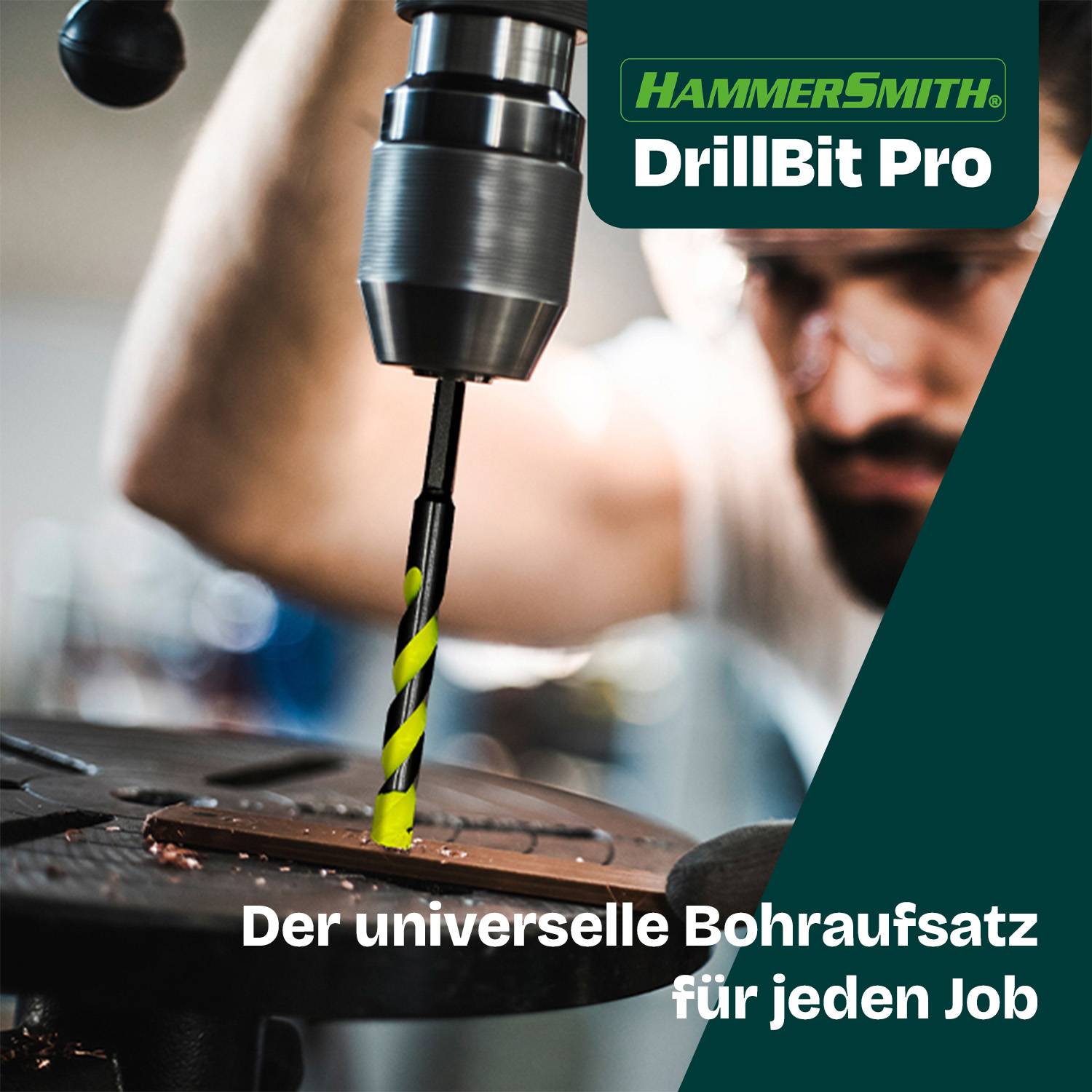 Hammersmith DrillBit Pro - 21tlg. Bohrer Set mit Sechskantschaft - Bohrerset für Metall, Holz, Stein, Glas & Beton - präzise & langlebig - Zubehör