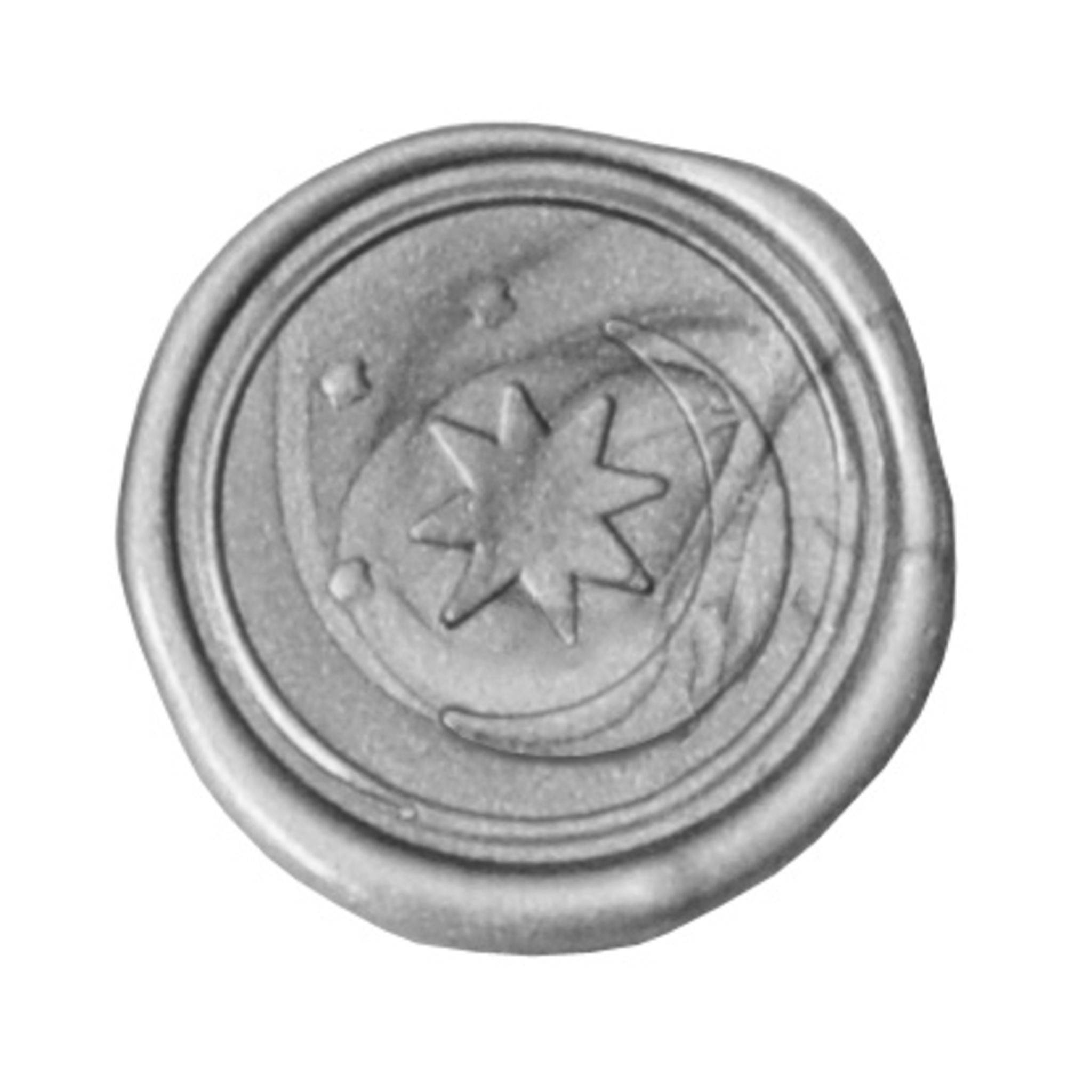 Jacques Herbin 3x Siegelplatte aus Messing, ø24mm - Mond - 40468T