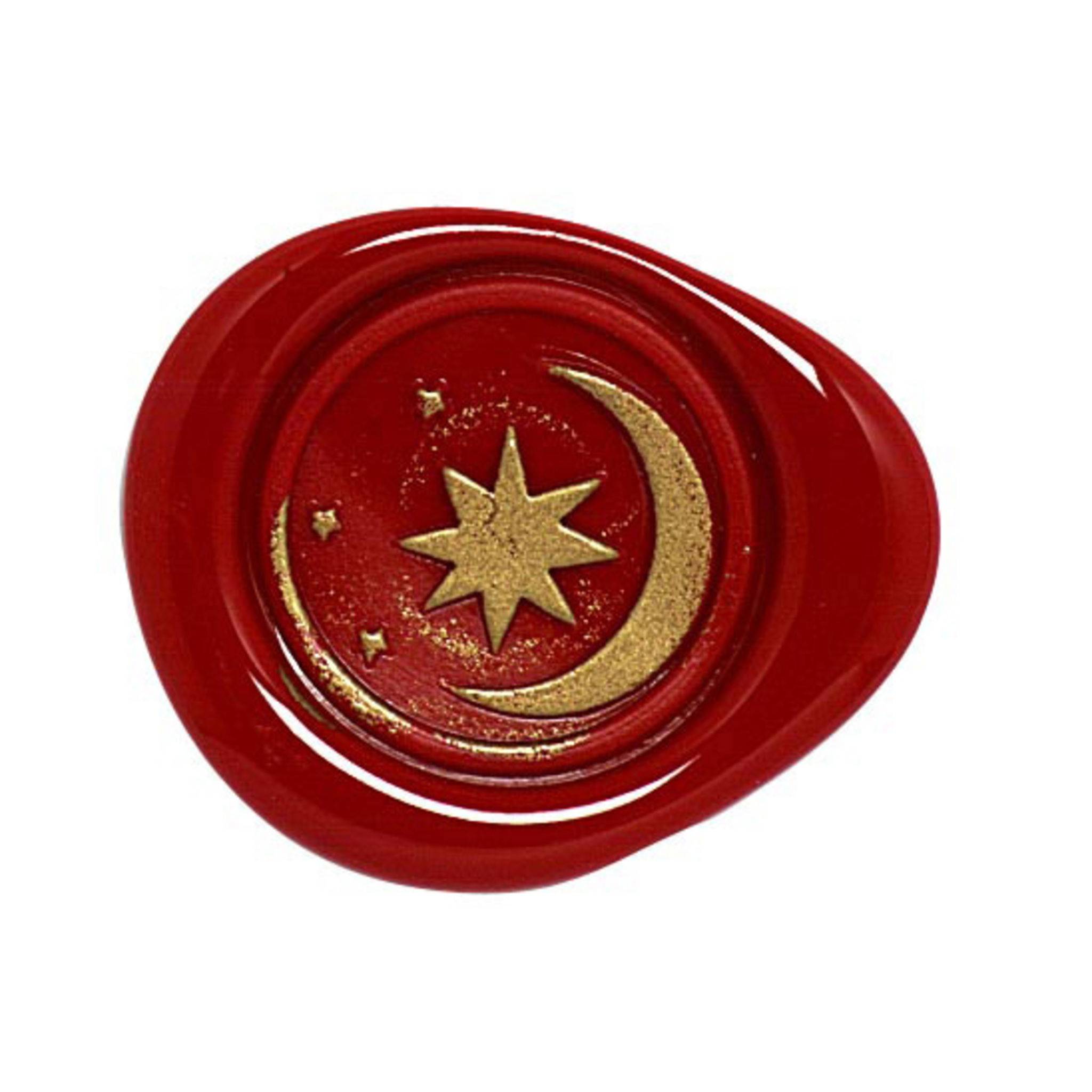 Jacques Herbin 3x Siegelplatte aus Messing, ø24mm - Mond - 40468T