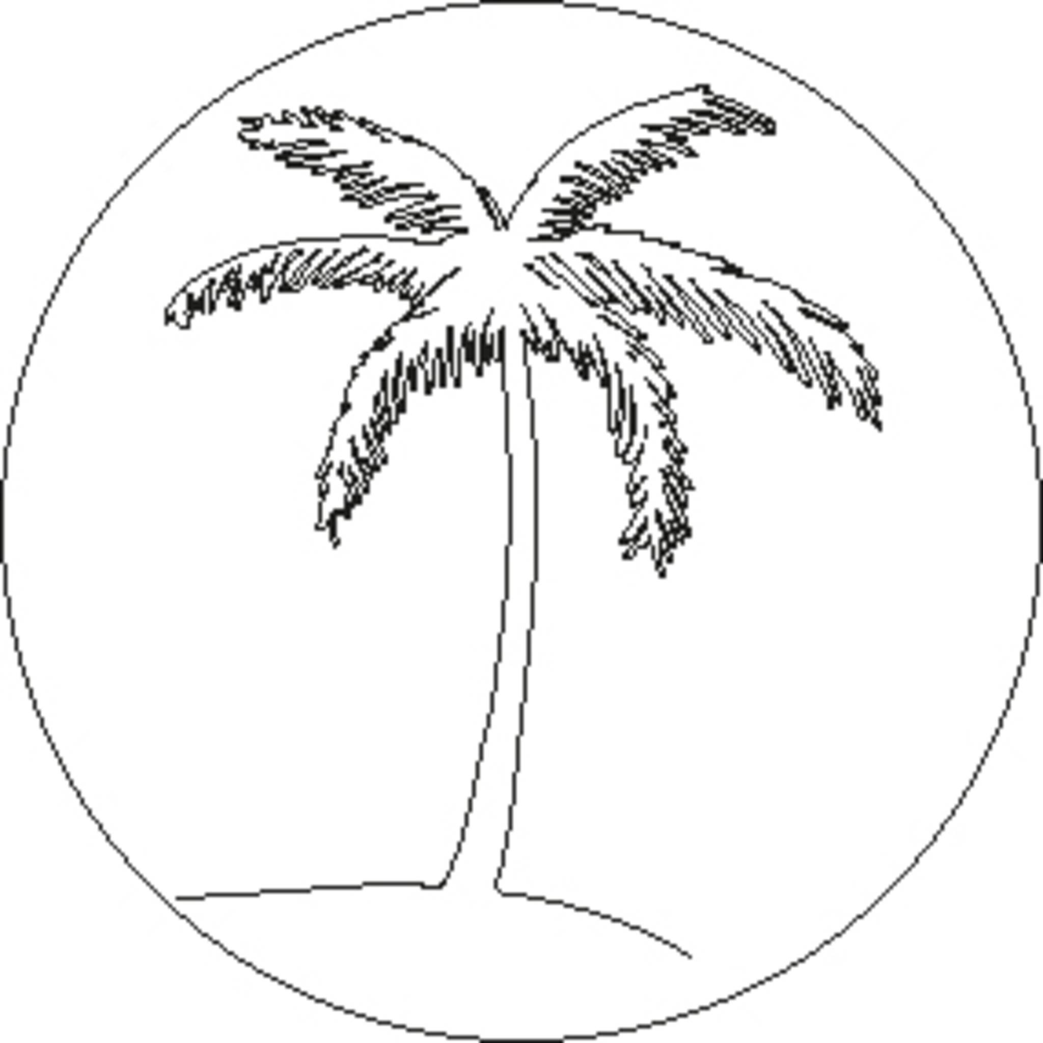 Jacques Herbin 3x Siegelplatte aus Messing, ø24mm - Palme - 40490T