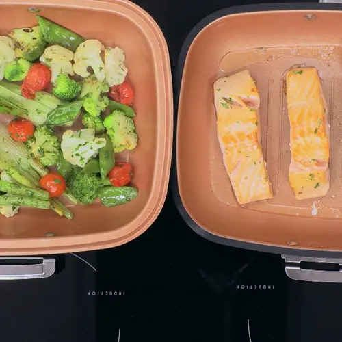 Livington Black Doubletta - Wendepfanne - Kochen, Braten, Backen, Grillen - geeignet für alle Herdarten - zwei Gerichten gleichzeitig - kein Livington Black Doubletta - Wendepfanne - Kochen, Braten, Backen, Grillen - geeignet für alle Herdarten - zwei Gerichten gleichzeitig - kein