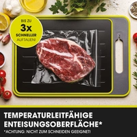 Livington Frost Away Schneidebrett mit Auftaufunktion, Messerschärfer und Gewürzreibe - Auftauplatte – Auftaubrett – beschleunigtes Auftauen v Livington Frost Away Schneidebrett mit Auftaufunktion, Messerschärfer und Gewürzreibe - Auftauplatte – Auftaubrett – beschleunigtes Auftauen v