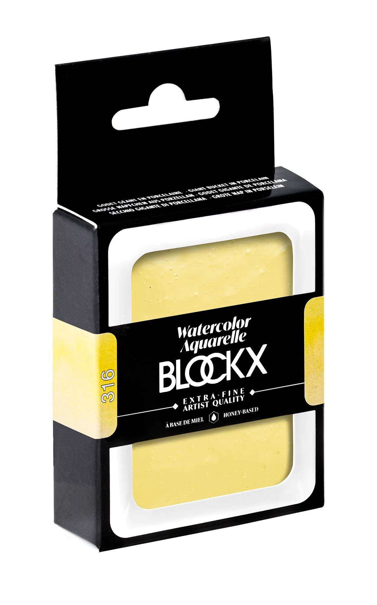 Blockx Aquarellfarbe, Nickelgelb - Großer Napf 18ml - Nickelgelb 45316BXC