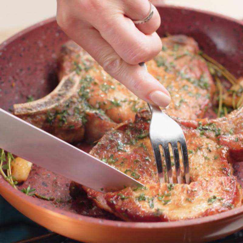 Livington Copper & Stone Pan - Pfanne 28 cm - Bratpfanne Induktion für alle Herdarten - kratzfest, antihaft - gleichmäßige Hitzeverteilung - Pfanne