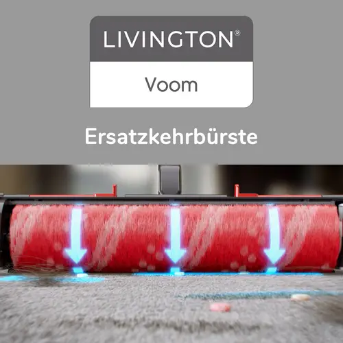 Livington Voom - Ersatzbürste für Turbo Akku-Besen - Original Voom Ersatzbürste - Bürstenrolle für gründliche Reinigung - Ersatzrolle für elekt Livington Voom - Ersatzbürste für Turbo Akku-Besen - Original Voom Ersatzbürste - Bürstenrolle für gründliche Reinigung - Ersatzrolle für elekt
