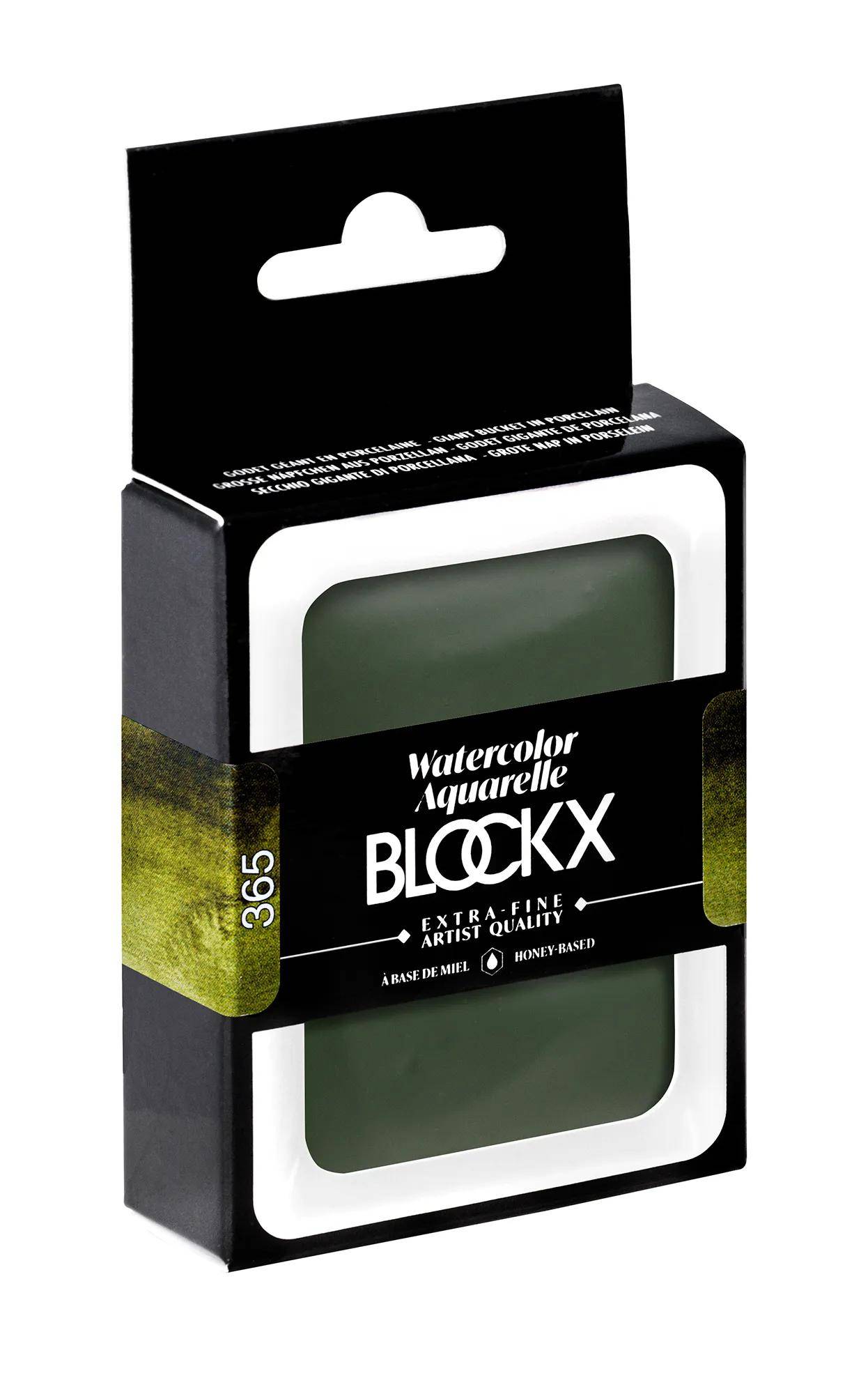 Blockx Aquarellfarbe, Olivengrün - Großer Napf 18ml - Olivgrün 45365BXC