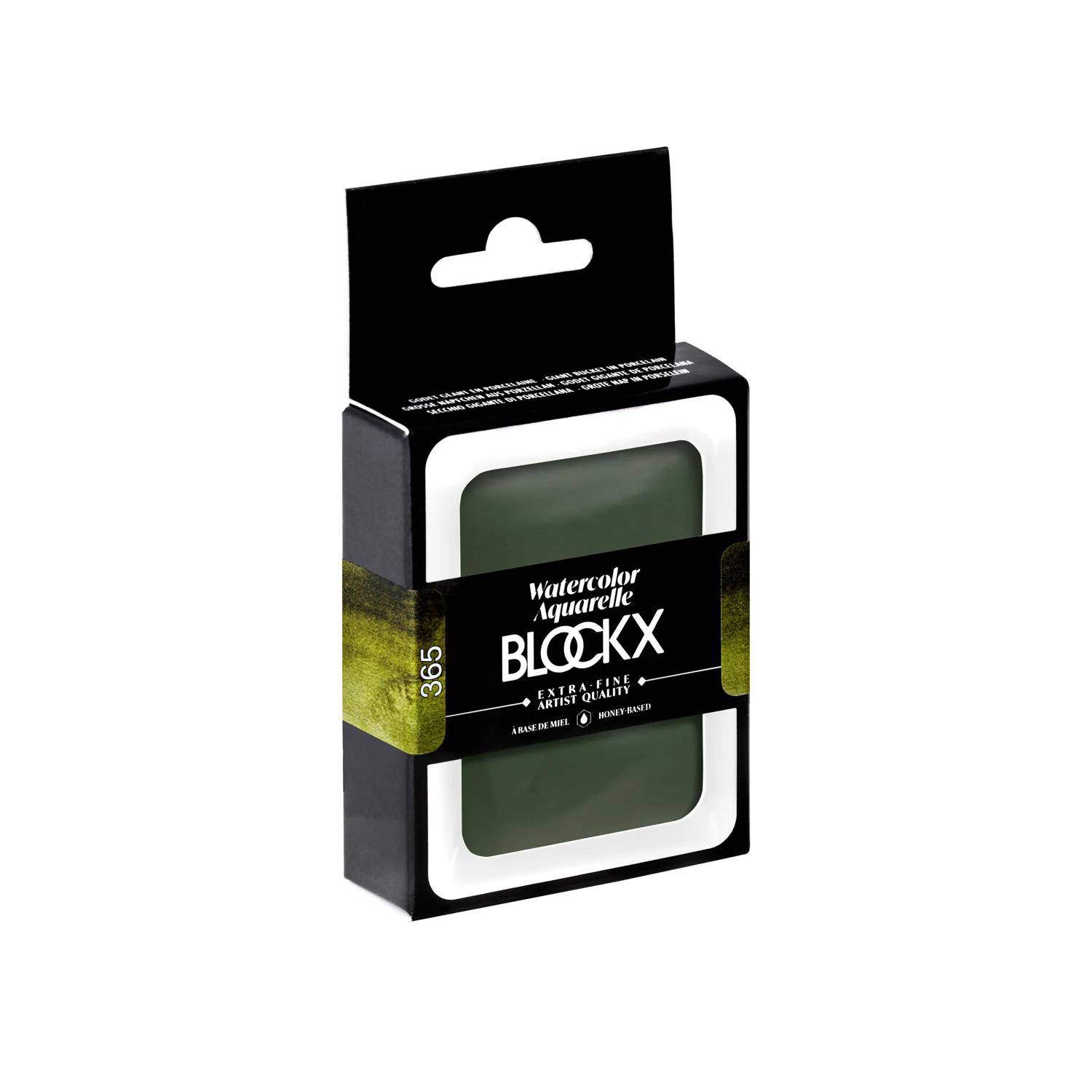 Blockx Aquarellfarbe, Olivengrün - Großer Napf 18ml - Olivgrün 45365BXC