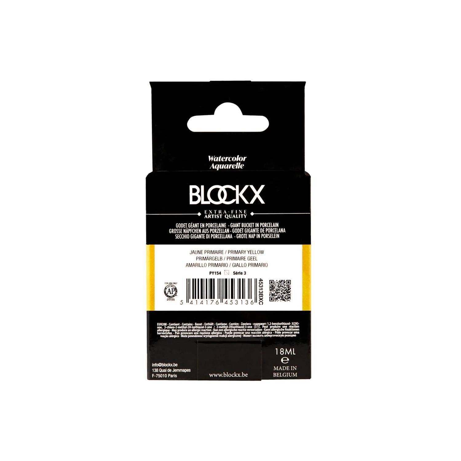 Blockx Aquarellfarbe, Primärgelb - Großer Napf 18ml - Primärgelb 45313BXC