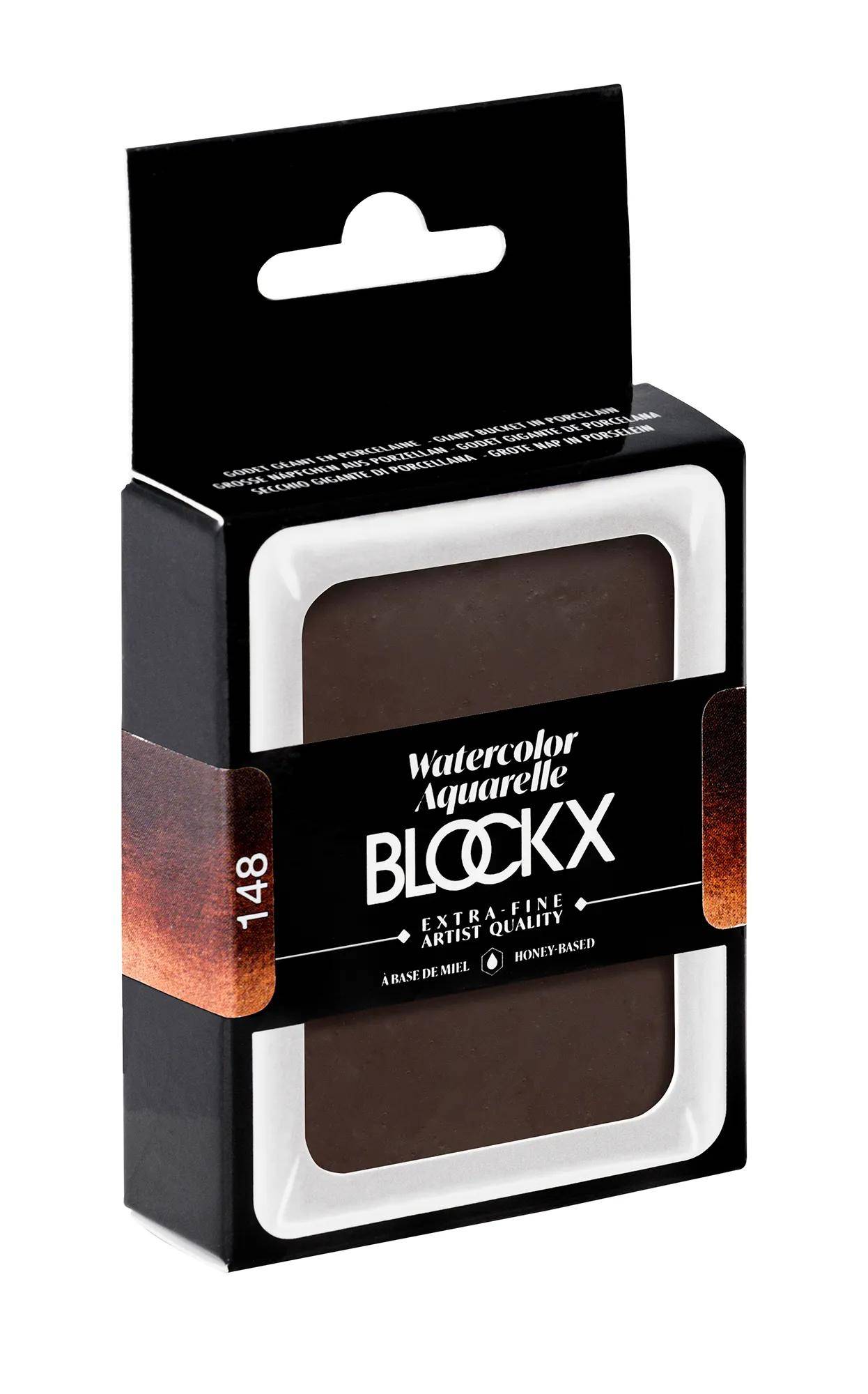 Blockx Aquarellfarbe, Umbra gebrannt - Großer Napf 18ml - Umbra 45148BXC