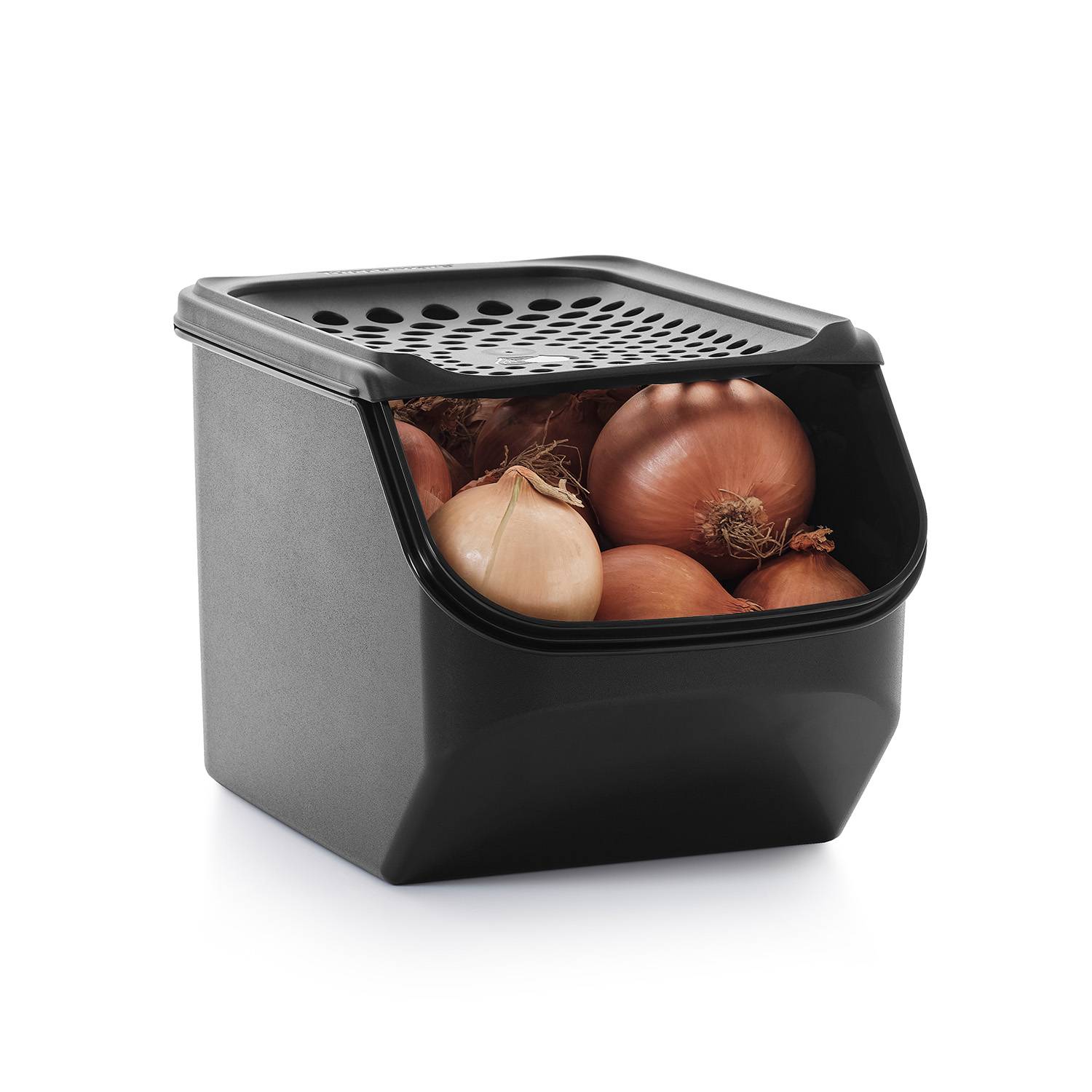 Tupperware OnionSmart - Frischhaltebehälter für Zwiebel - 5,5L Aufbewahrungsbox für Zwiebel - längere Haltbarkeit durch Luftzirkulation - beugt G