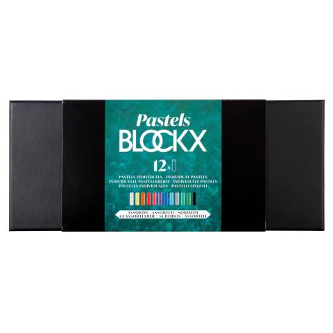 Blockx Box mit 12 Pastellkreiden, 12x9 cm, sortiert 12912ABXC