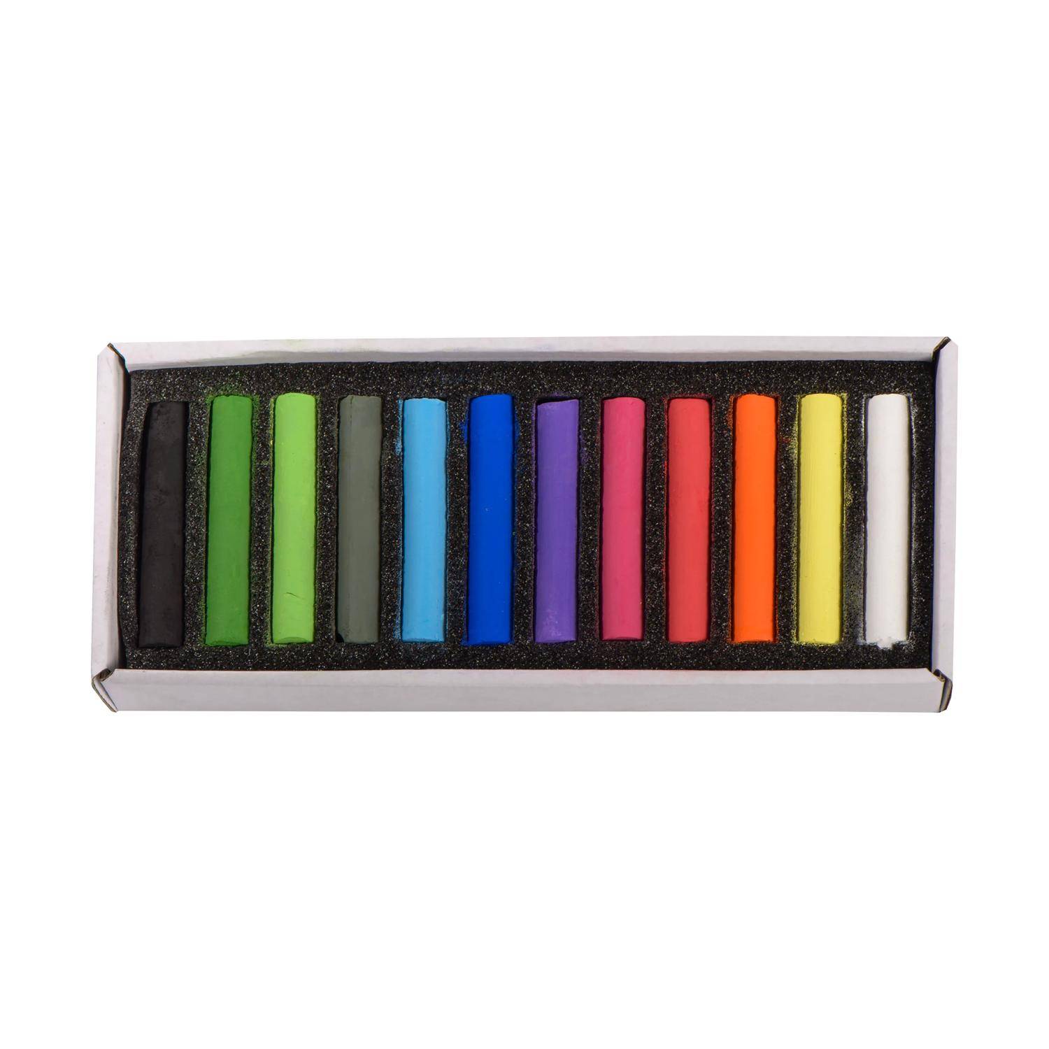 Blockx Box mit 12 Pastellkreiden, 12x9 cm, sortiert 12912ABXC