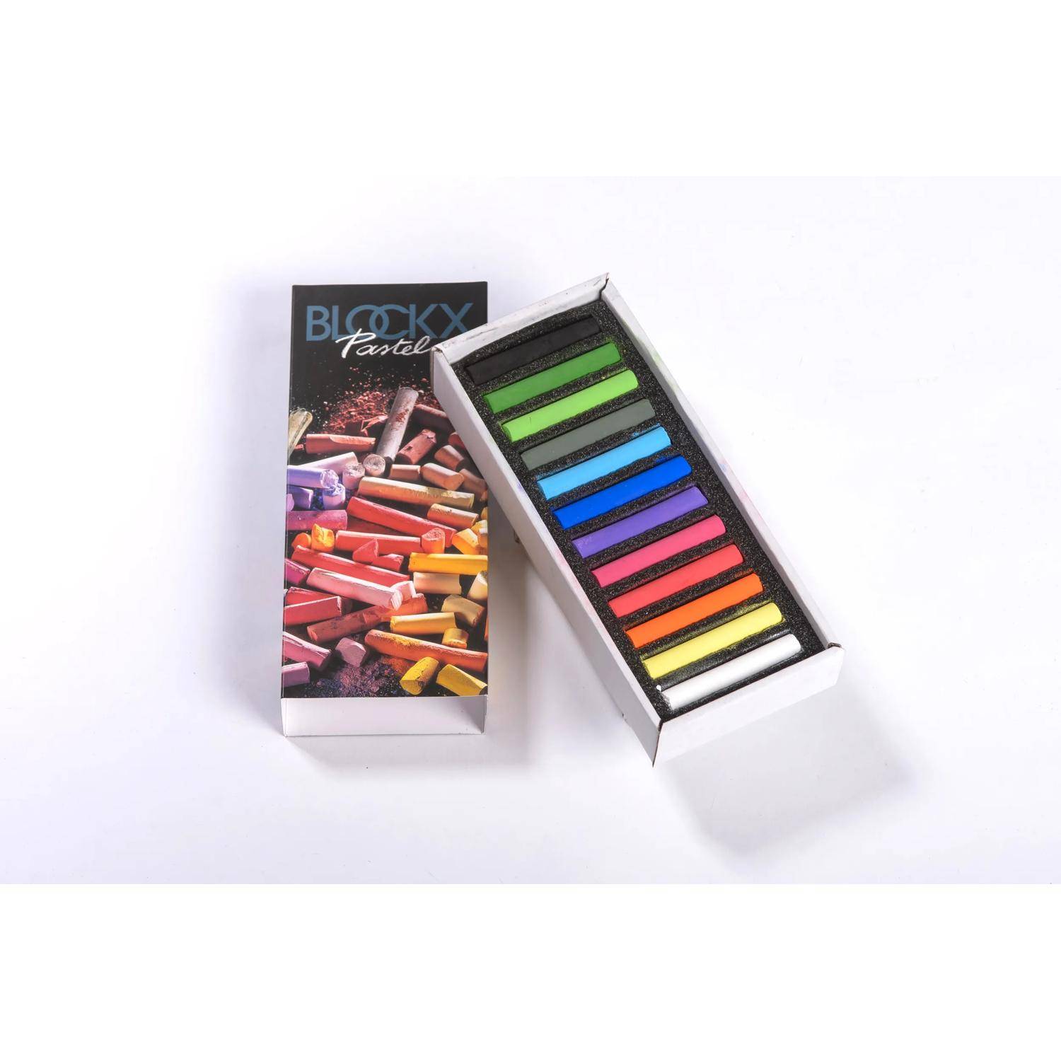 Blockx Box mit 12 Pastellkreiden, 12x9 cm, sortiert 12912ABXC