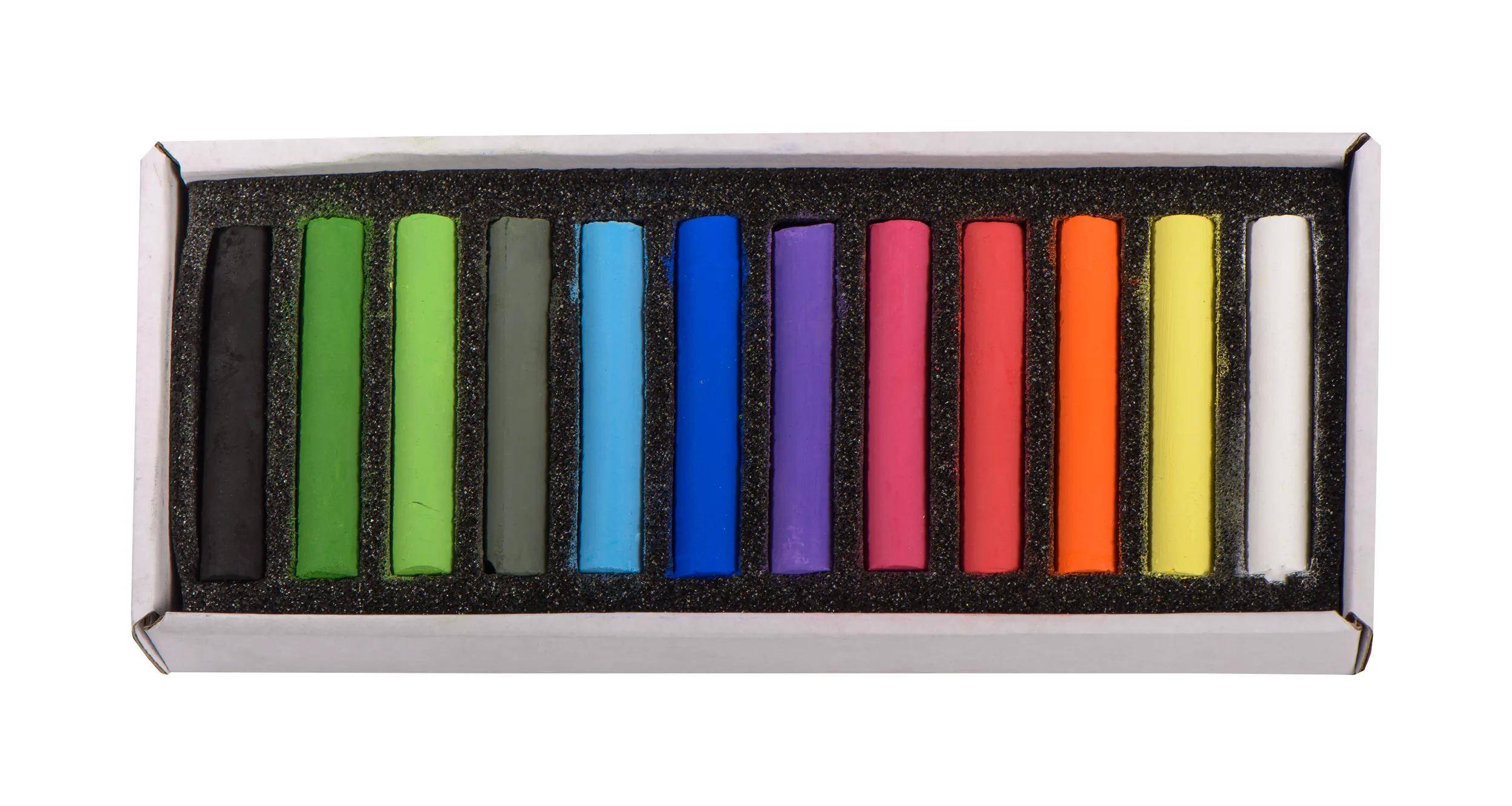 Blockx Box mit 12 Pastellkreiden, 12x9 cm, sortiert 12912ABXC