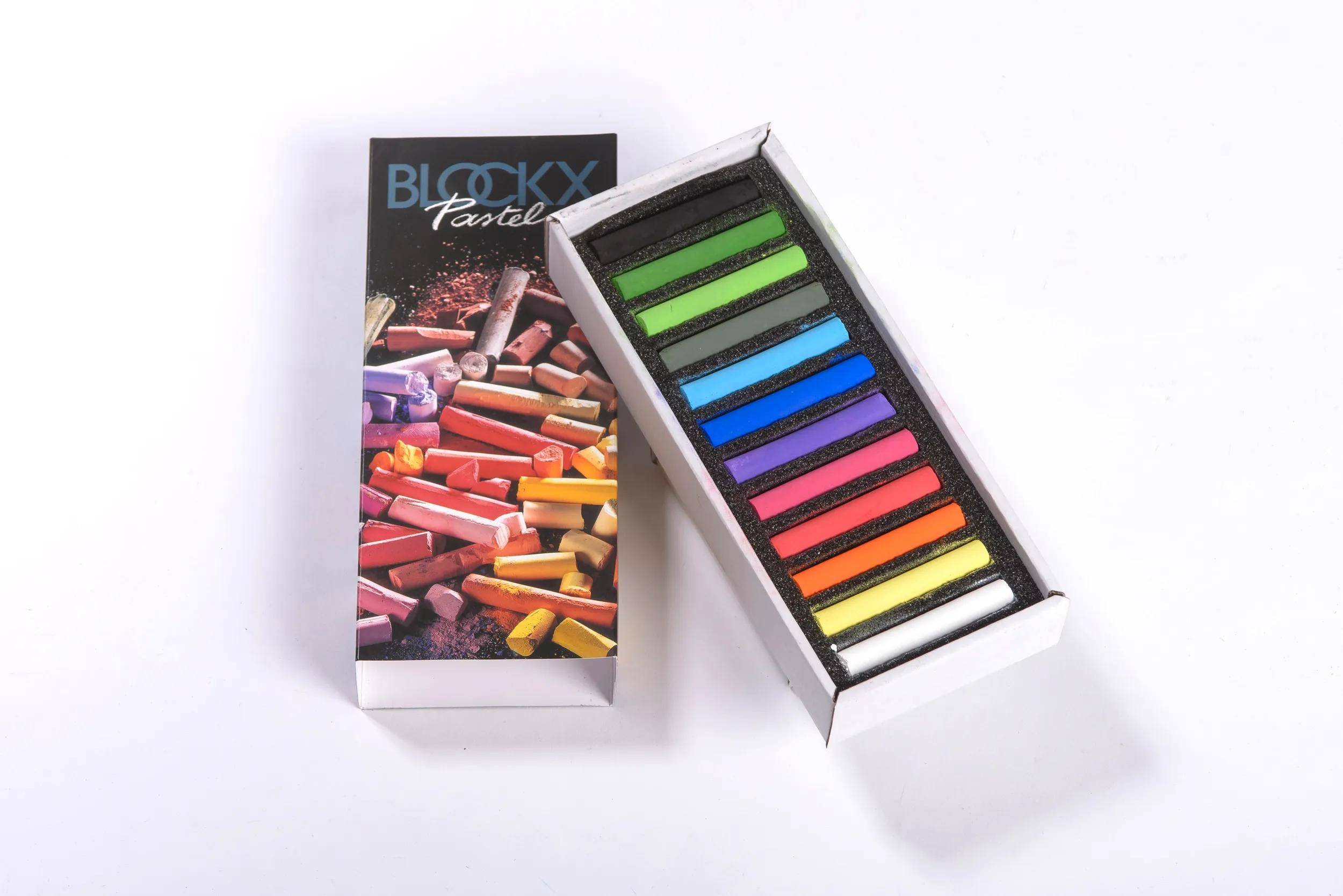 Blockx Box mit 12 Pastellkreiden, 12x9 cm, sortiert 12912ABXC