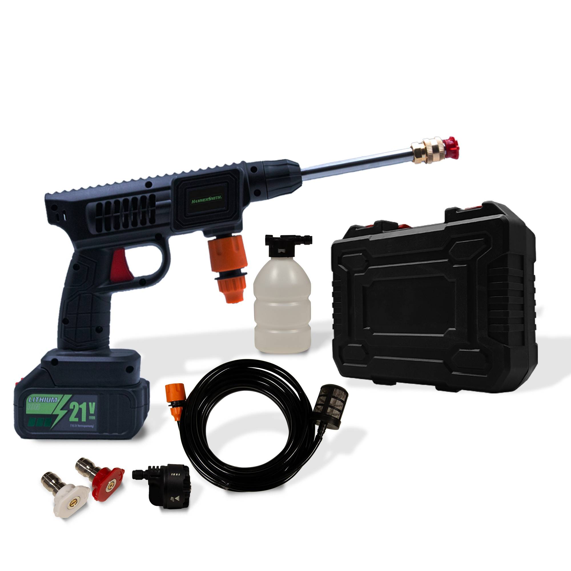 Hammersmith JetHawk - Akku Hochdruckreiniger - mobiler & kabelloser Hochdruckreiniger für Auto, Terrasse, Garten, Balkon & Fahrrad