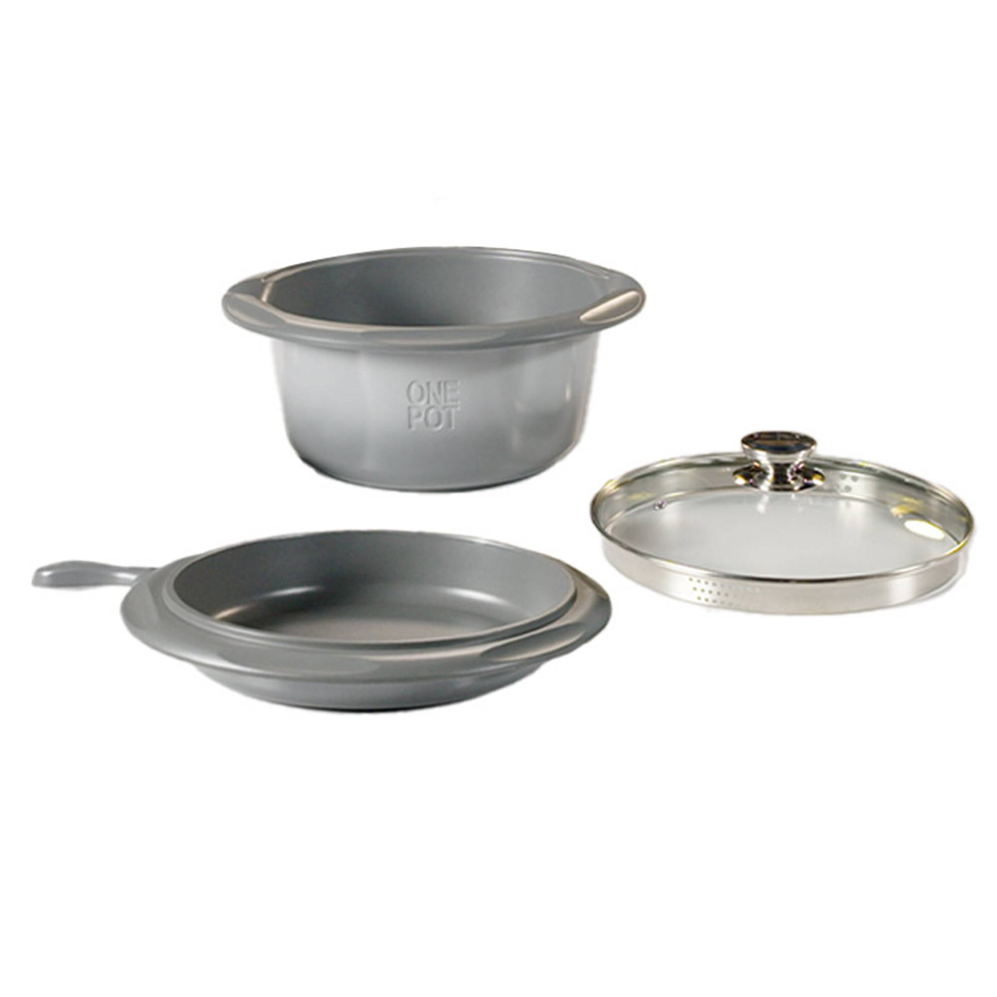 Livington WonderPot 4-in-1 Multifunktionstopf – 24 cm – Bratpfanne, Schmortopf, Kochtopf & Wärmesystem in Einem