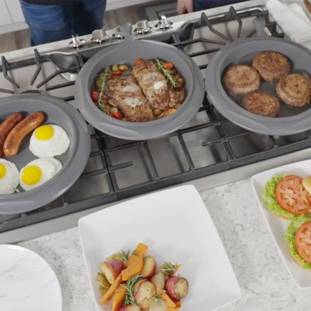 Livington WonderPot 4-in-1 Multifunktionstopf – 24 cm – Bratpfanne, Schmortopf, Kochtopf & Wärmesystem in Einem