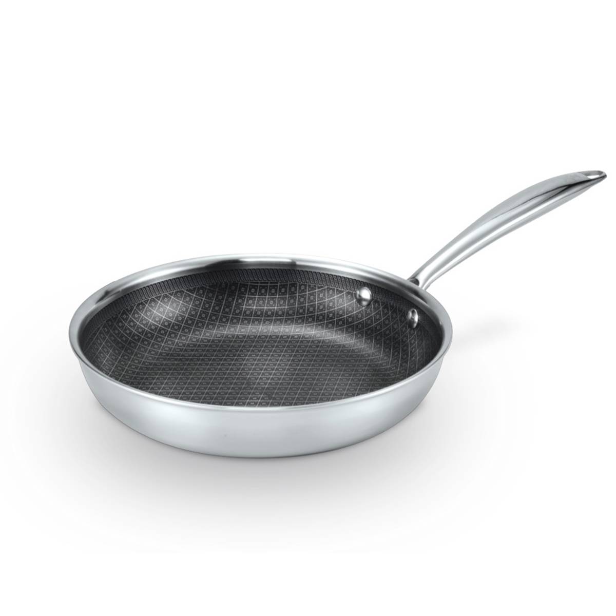 Livington Titan Pan - Bratpfanne 24 cm - Antihaft Pfanne - backofenfest - alle Herdarten - rostfreier Edelstahl - Diamant Anti-Haft-Veredelung