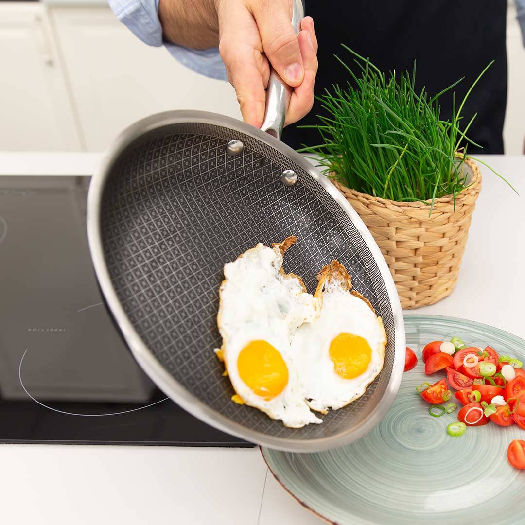 Livington Titan Pan - Das Original aus dem TV - Antihaft Pfanne 20 cm inkl. Thermometer - Backofenfest - alle Herdarten - Bratpfanne mit