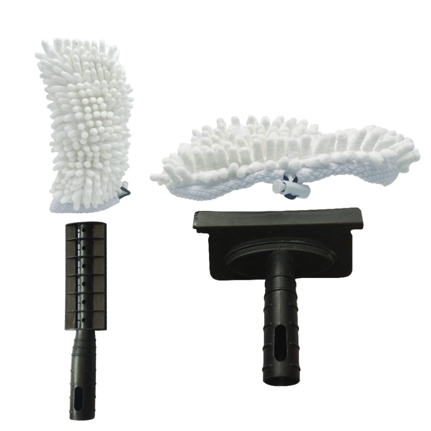 Livington Steam Twister Pro Kit - Zubehör für den Steam Twister Dampfreiniger - Fensterreinigungsaufsatz, großer Reinigungsaufsatz & 2x Mikrofaserp