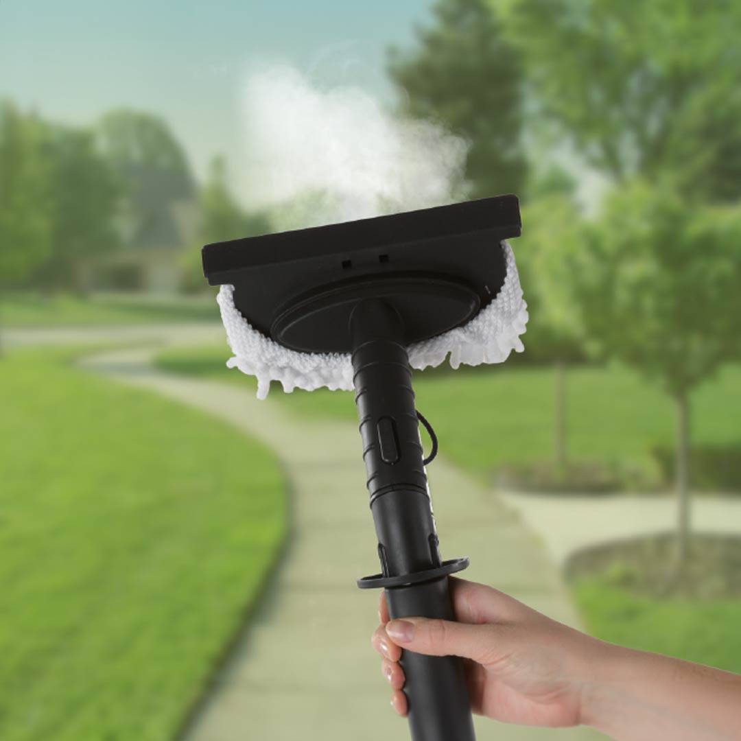 Livington Steam Twister Pro Kit - Zubehör für den Steam Twister Dampfreiniger - Fensterreinigungsaufsatz, großer Reinigungsaufsatz & 2x Mikrofaserp