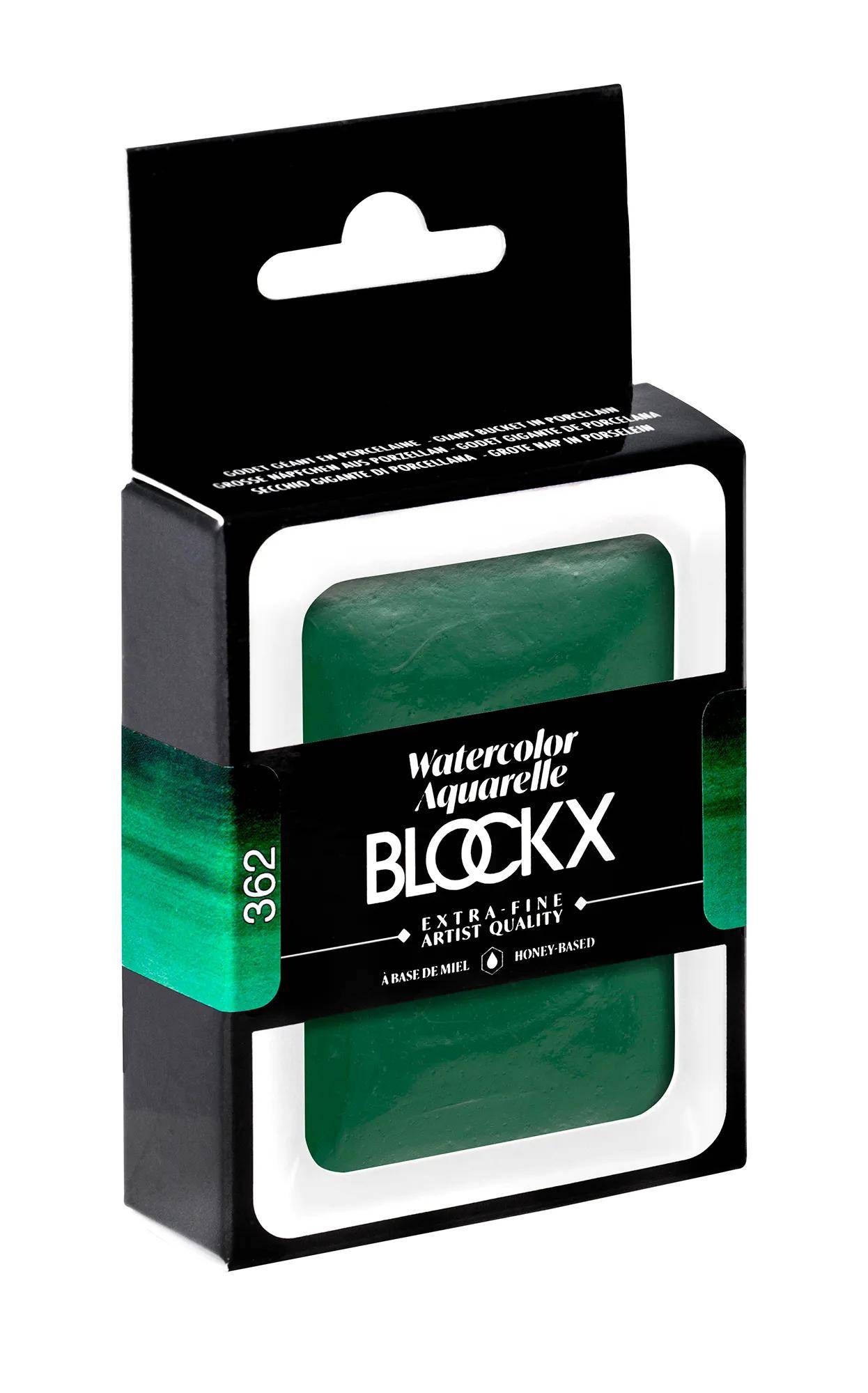 Blockx Aquarellfarbe, Permanentgrün - Großer Napf 18ml - Permanentgrün 45362BXC