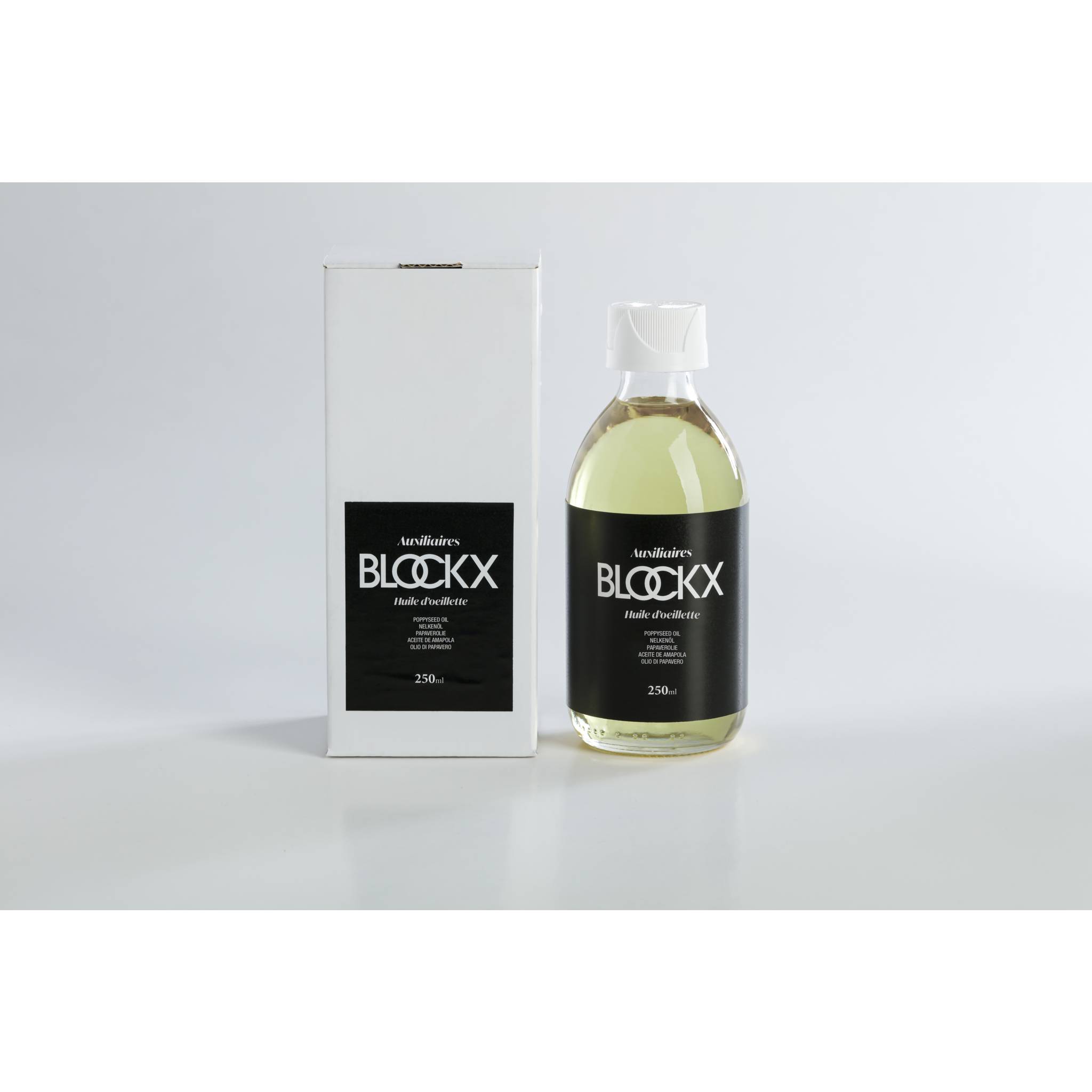 Blockx Gereinigtes Mohnöl 250ml Glasflasche 30619BXC
