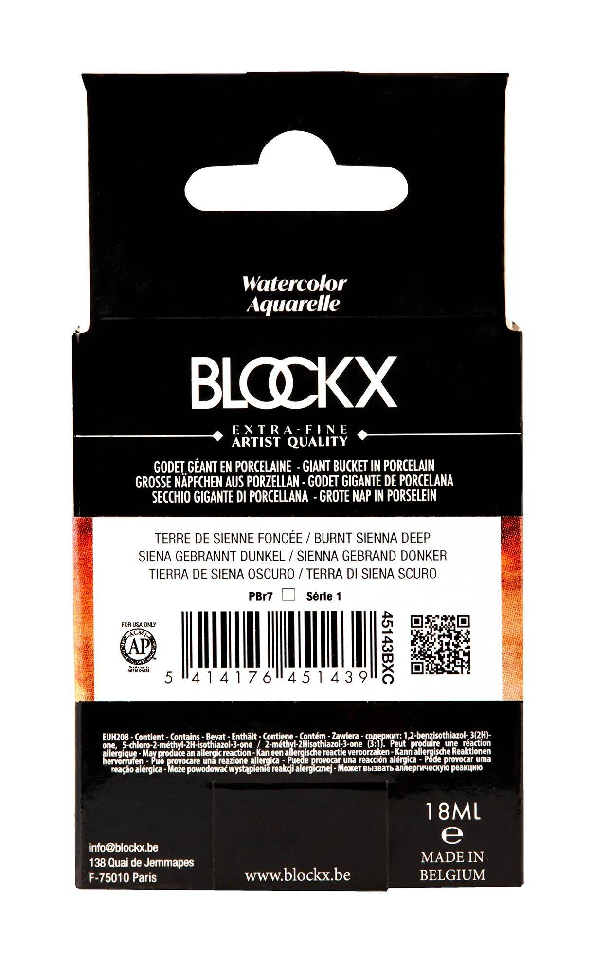 Blockx Aquarellfarbe, Siena dunkel- Riesenn. - Dunkelsiena 45143BXC