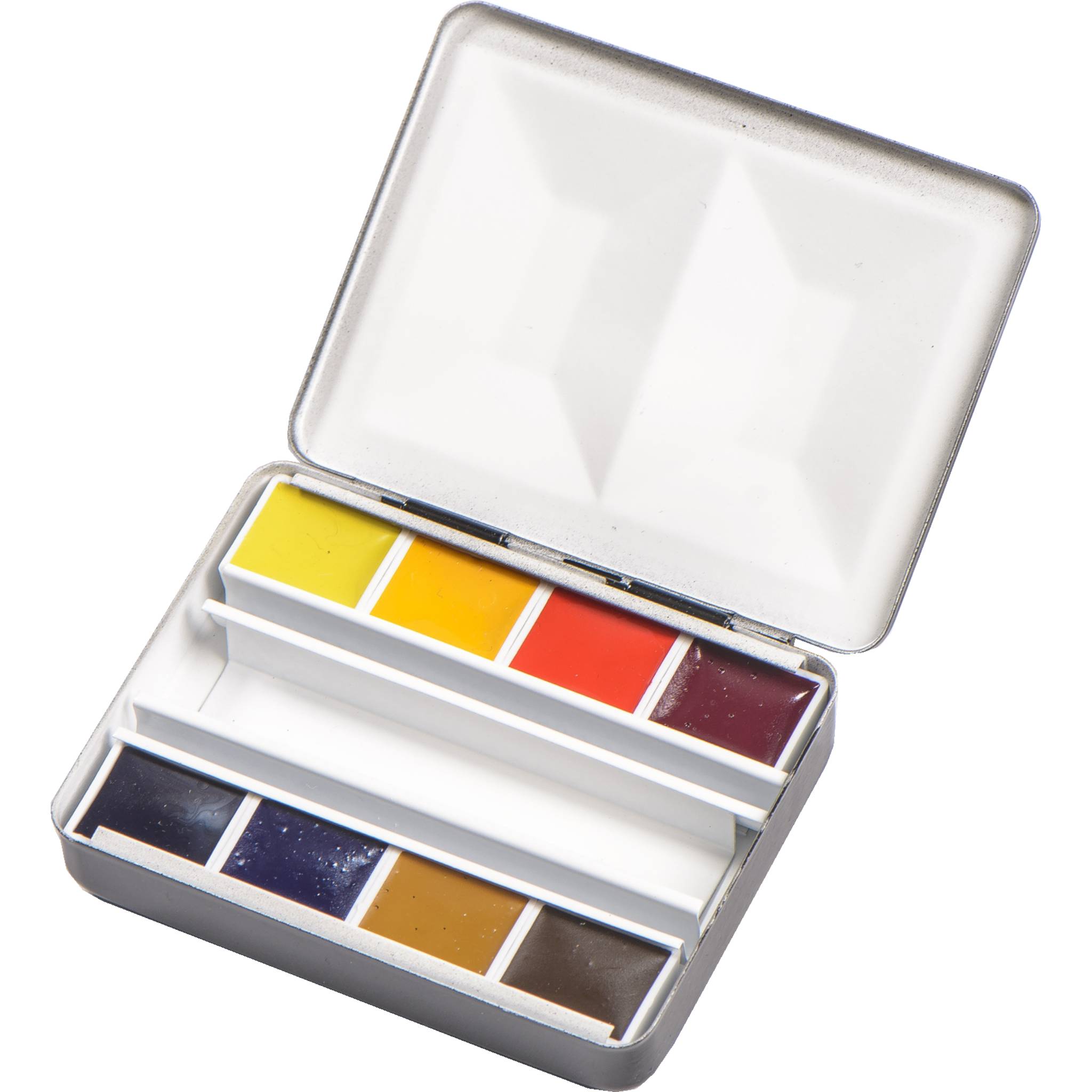 Blockx Aquarellfarben, Zierkasten mit 8 halben Näpfchen 41508BXC