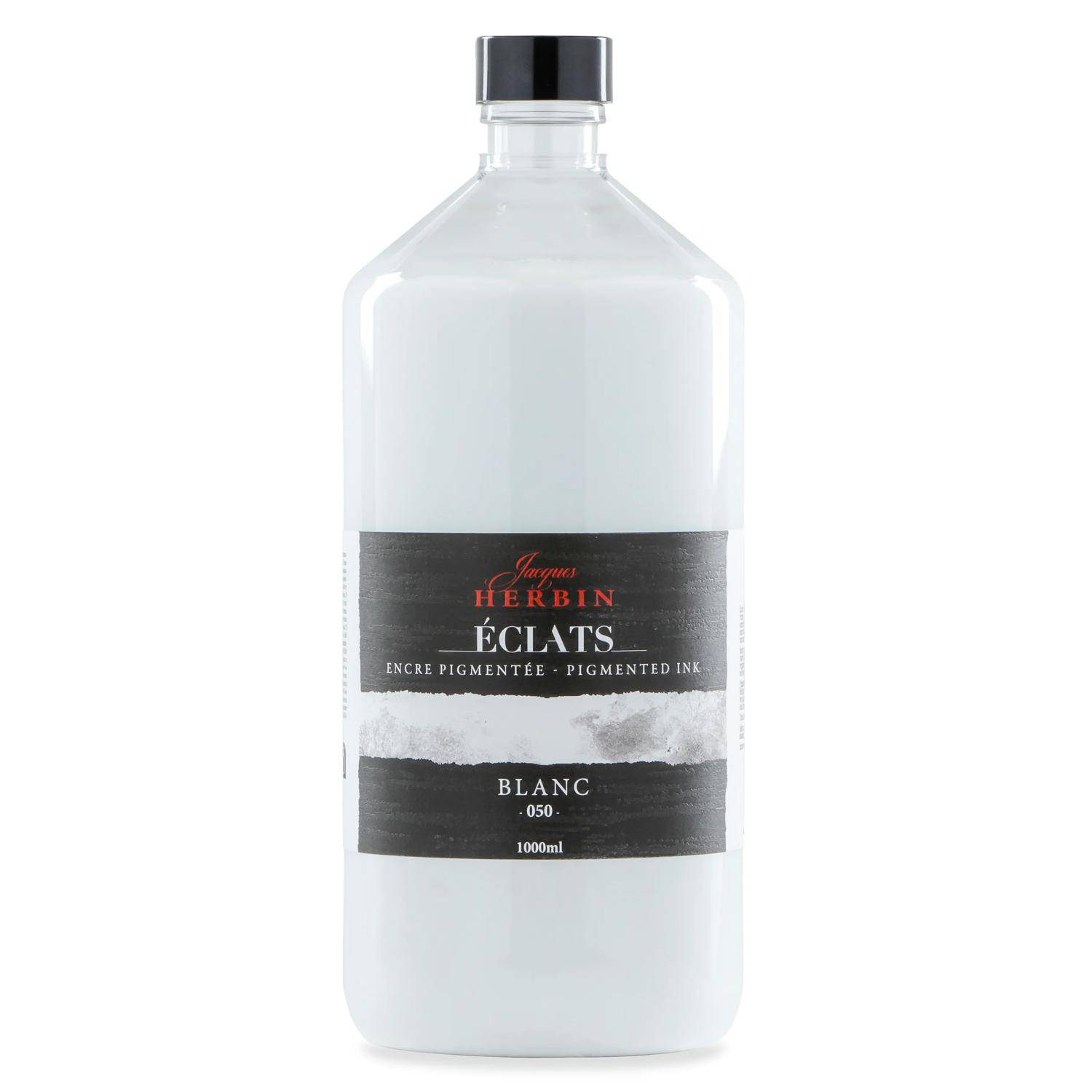 Jacques Herbin Aquarelltine Éclats, Flasche 1000ml - Weiß 19050T
