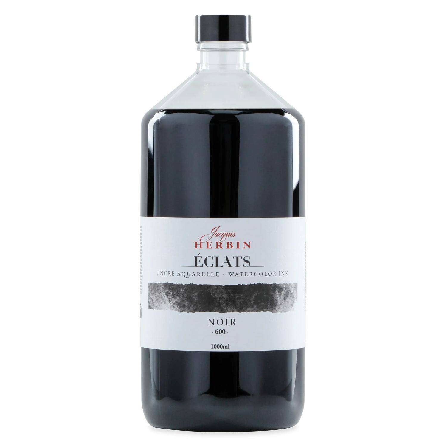 Jacques Herbin Aquarelltine Éclats, Flasche 1000ml - Schwarz 19600T