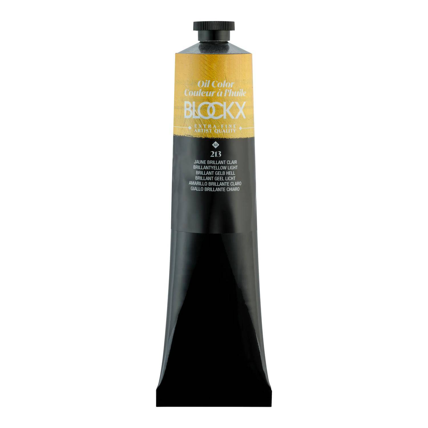 Blockx Ölfarbe, Brilliantgelb hell - Tube 200ml - Hellglänzendgelb 216213BXC